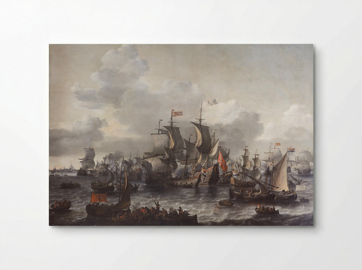 De slag op de Zuiderzee, 1573 - Johannes Kinnema - Poster