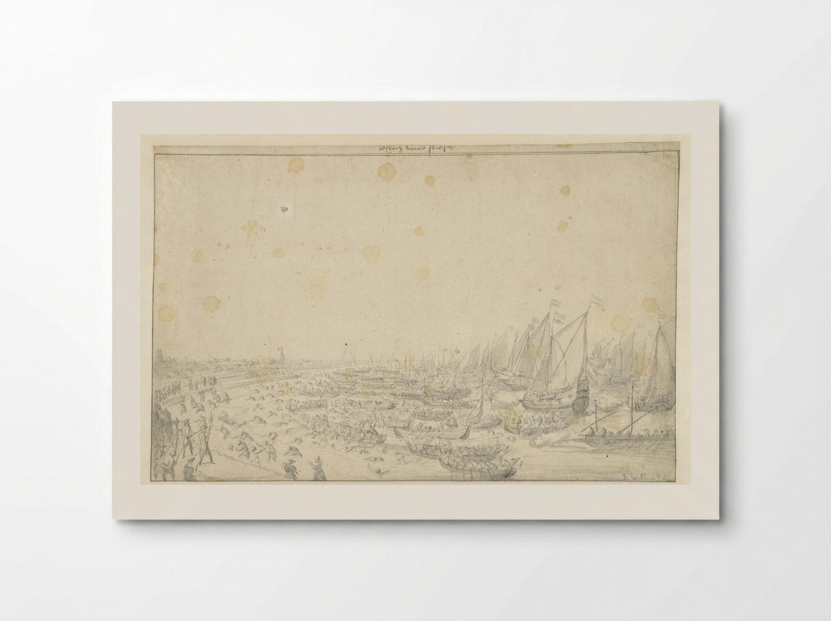 De slag op het Slaak - Abraham Willaerts - Poster
