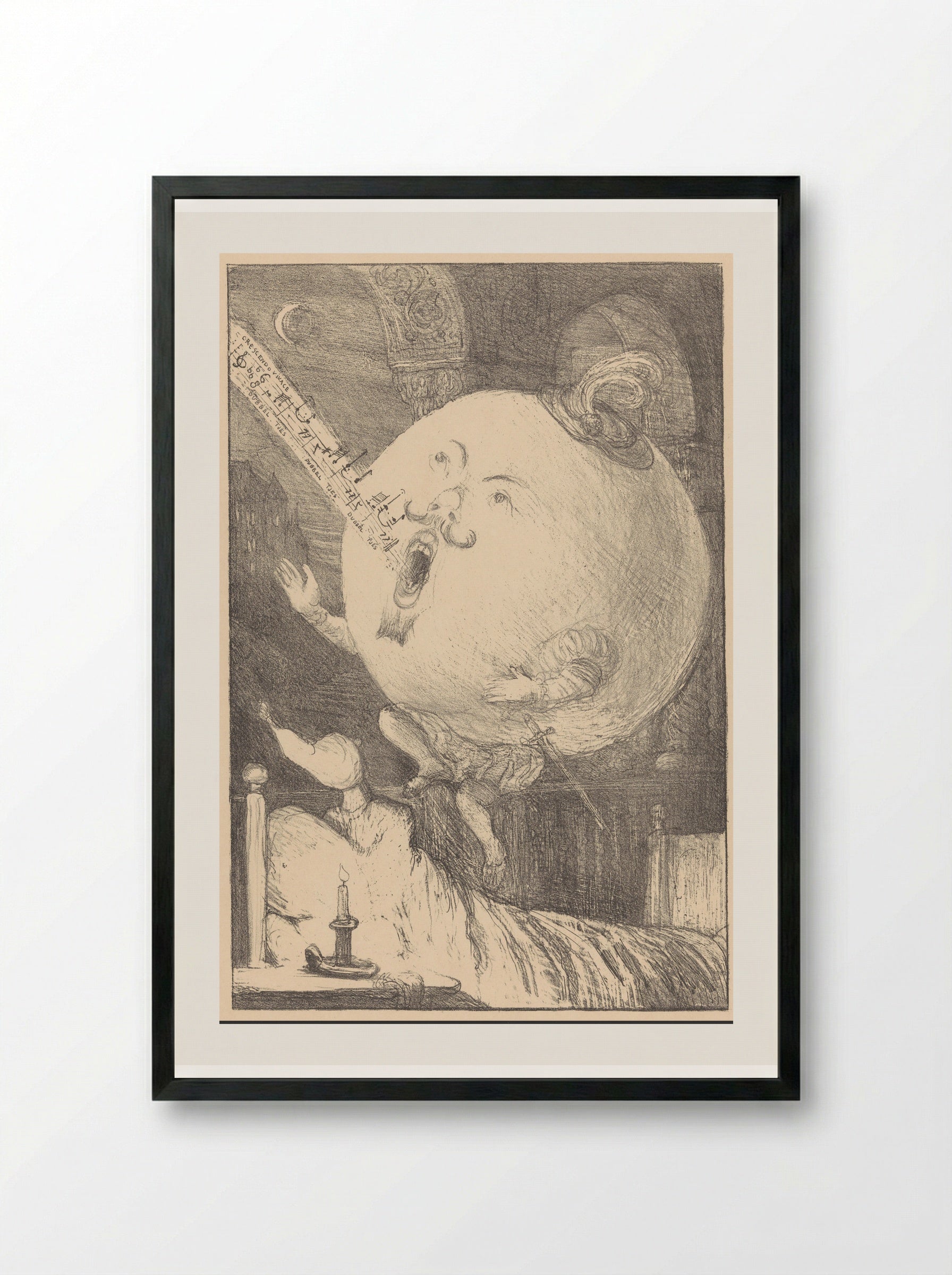 De sneeuwbal voor de Nederlandsche Opera - Marius Bauer - Framed Print Black