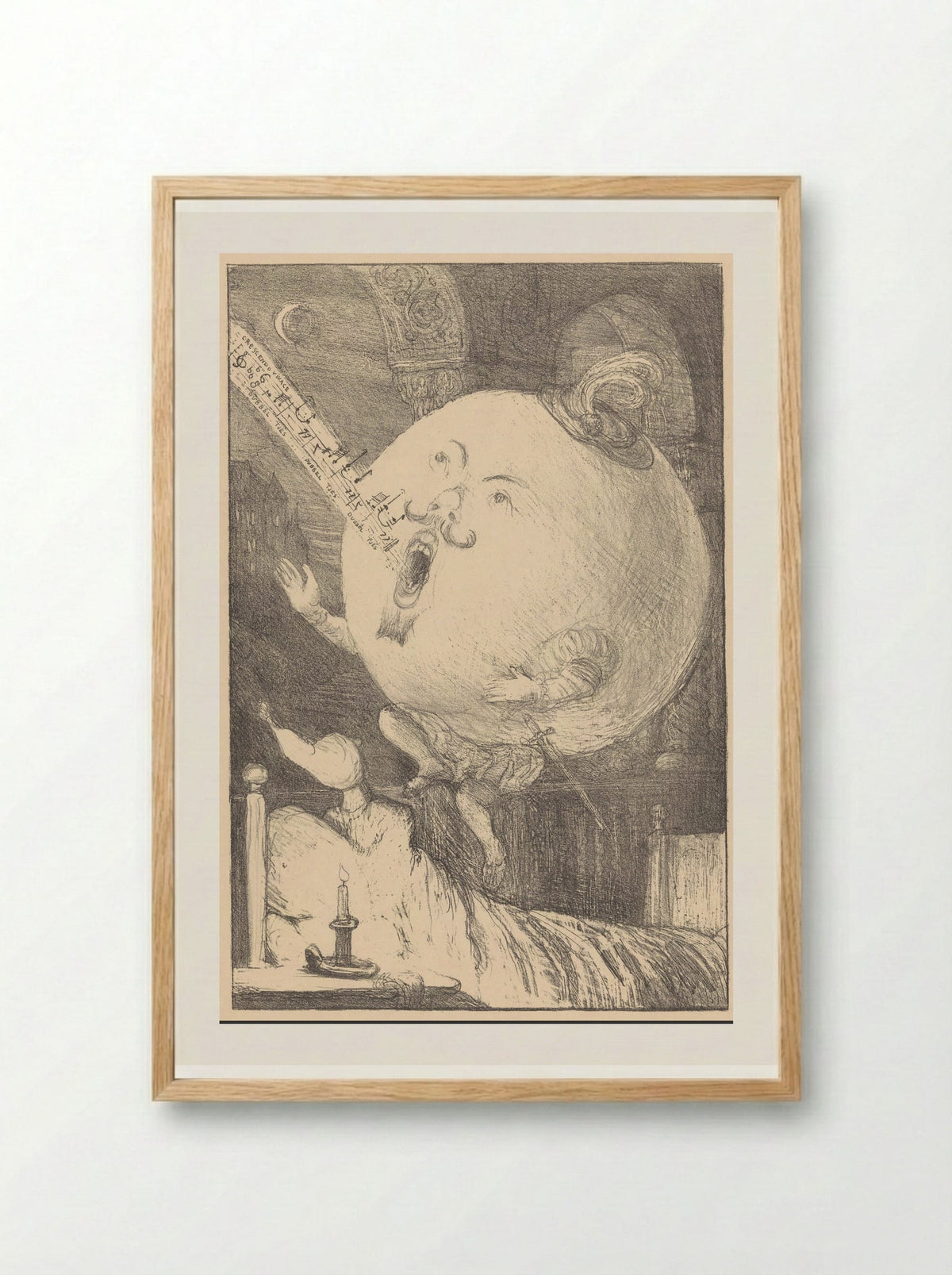 De sneeuwbal voor de Nederlandsche Opera - Marius Bauer - Framed Print Wood