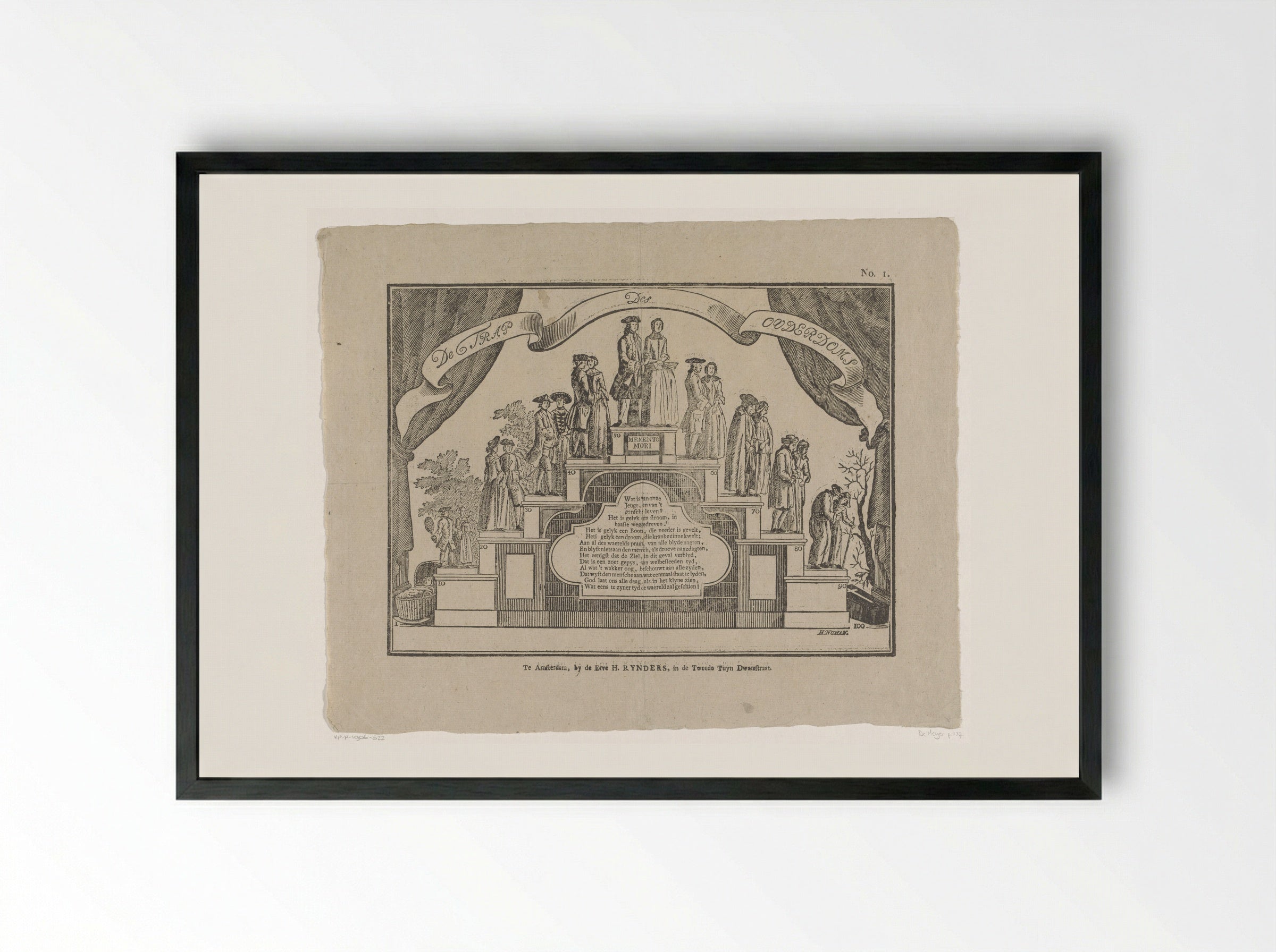 De trap des ouderdoms - Jacobus Wendel - Framed Print Black