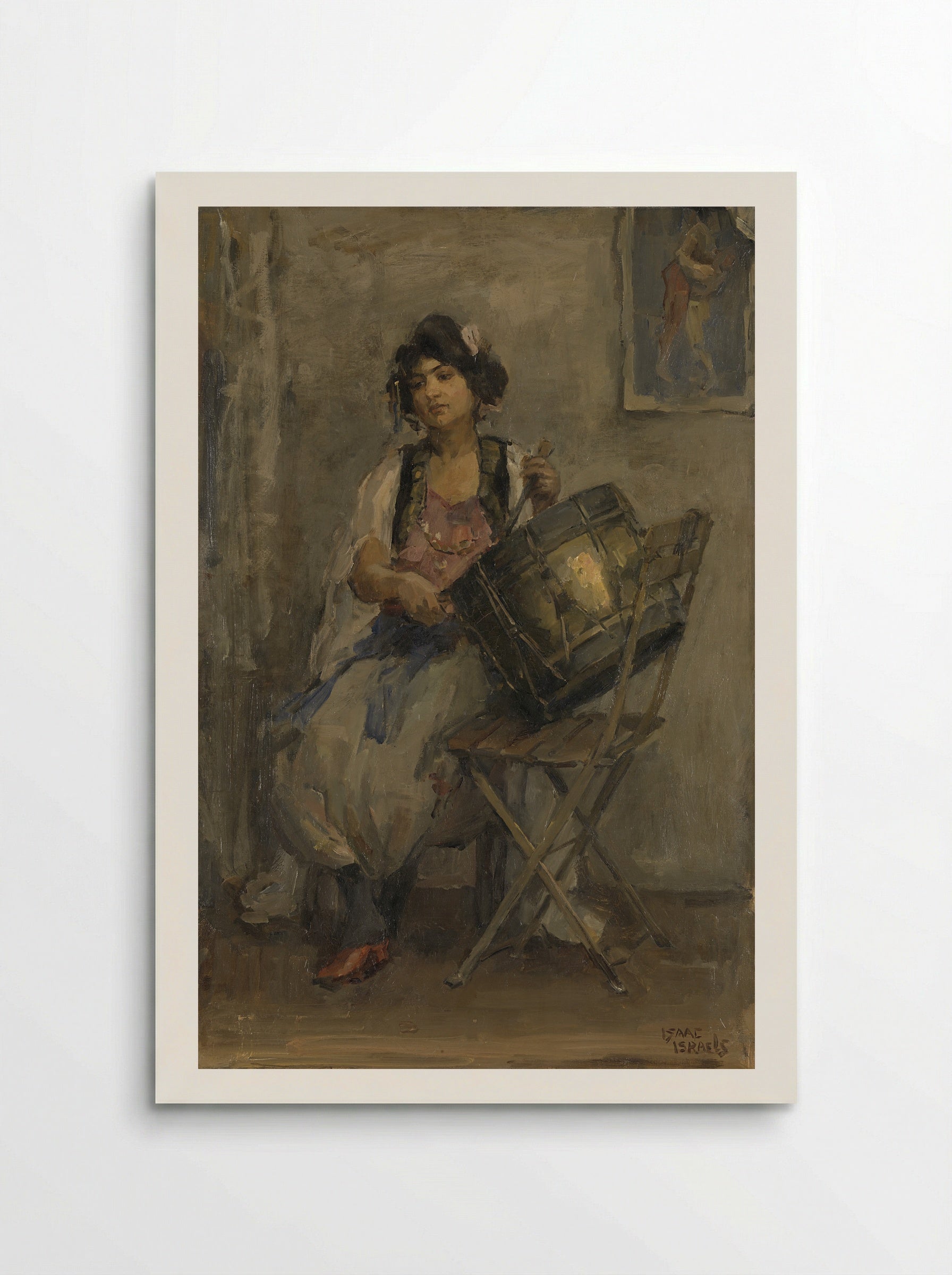 De trommelaarster - Isaac Israels - Poster