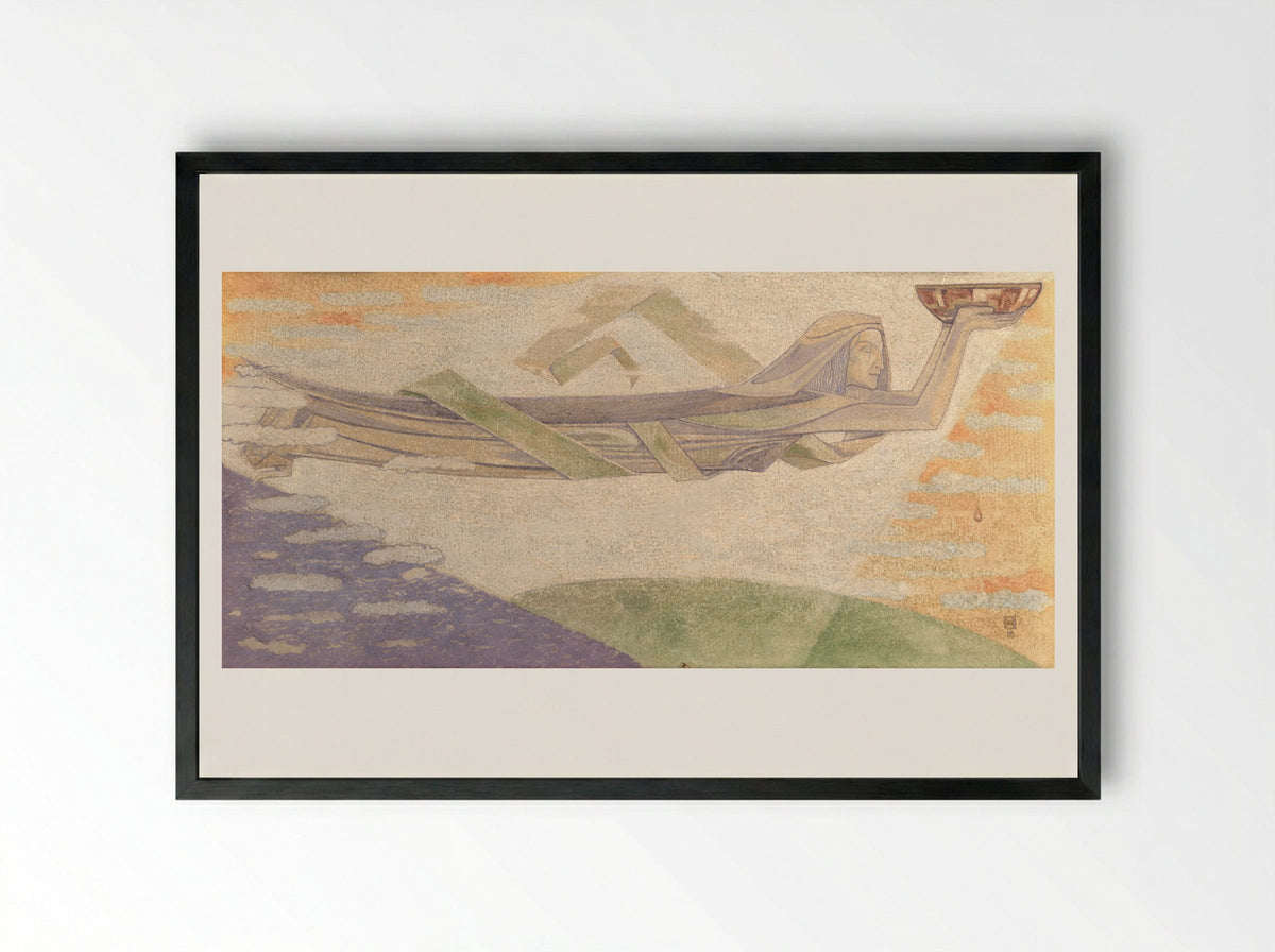 De uren (The Hours) - Richard Nicolaüs Roland Holst - Framed Print Black