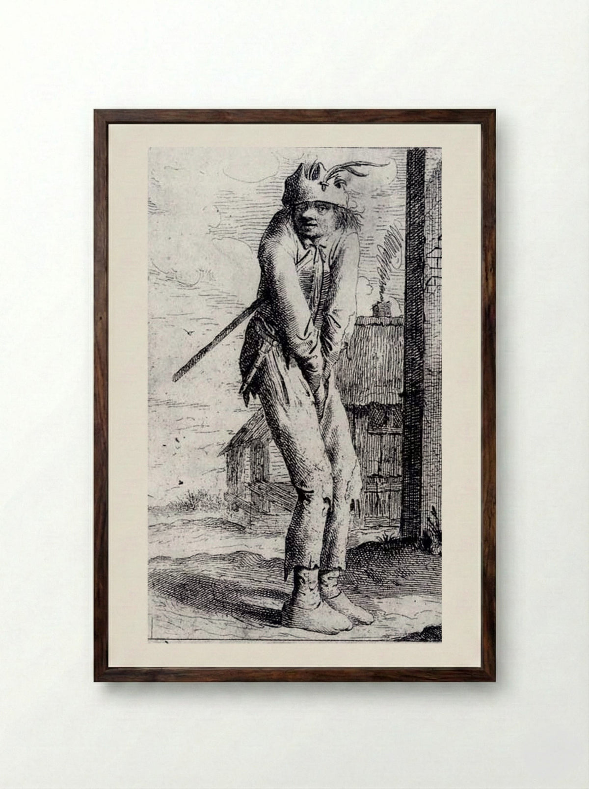 De vagebond - Aert van Waes - Framed Print Dark Wood