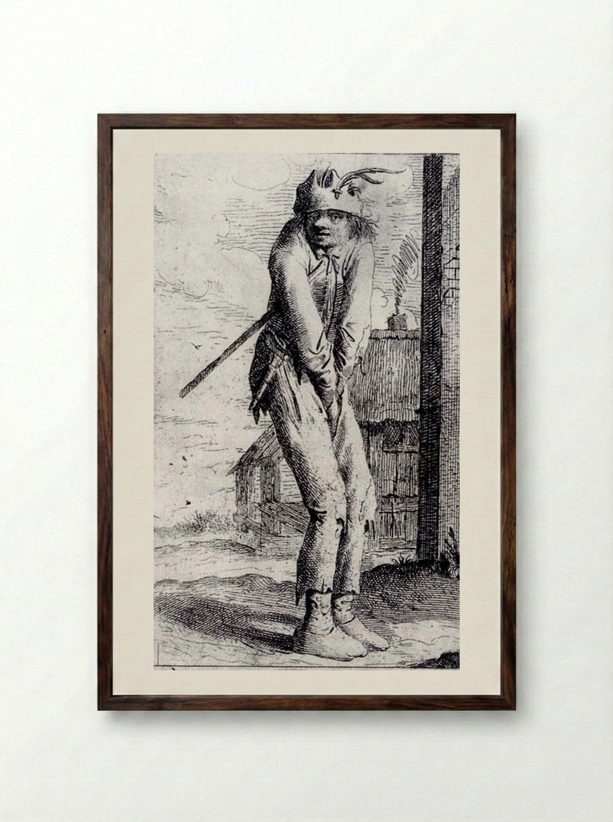 De vagebond - Aert van Waes - Framed Print Dark Wood