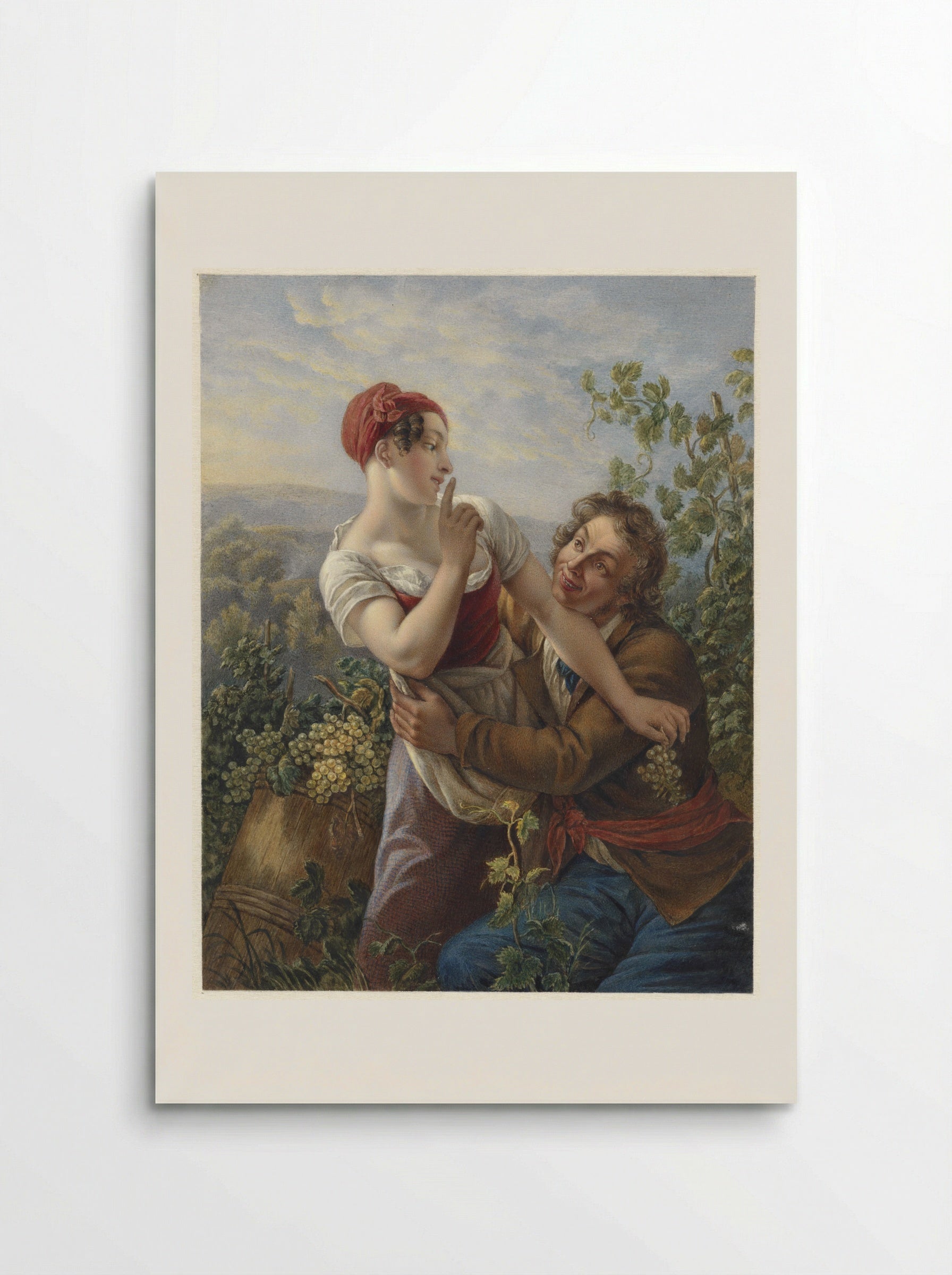 De verliefde wijngaardenier - Johan Heinrich Neuman - Poster