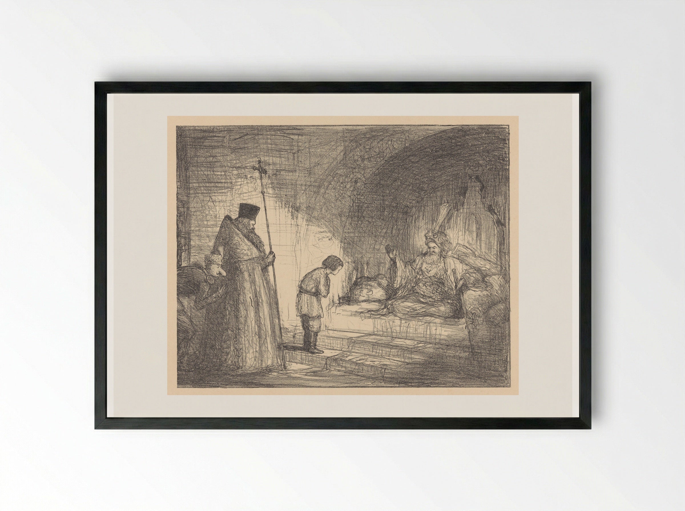 De verzoening der godsdiensten - Marius Bauer - Framed Print Black