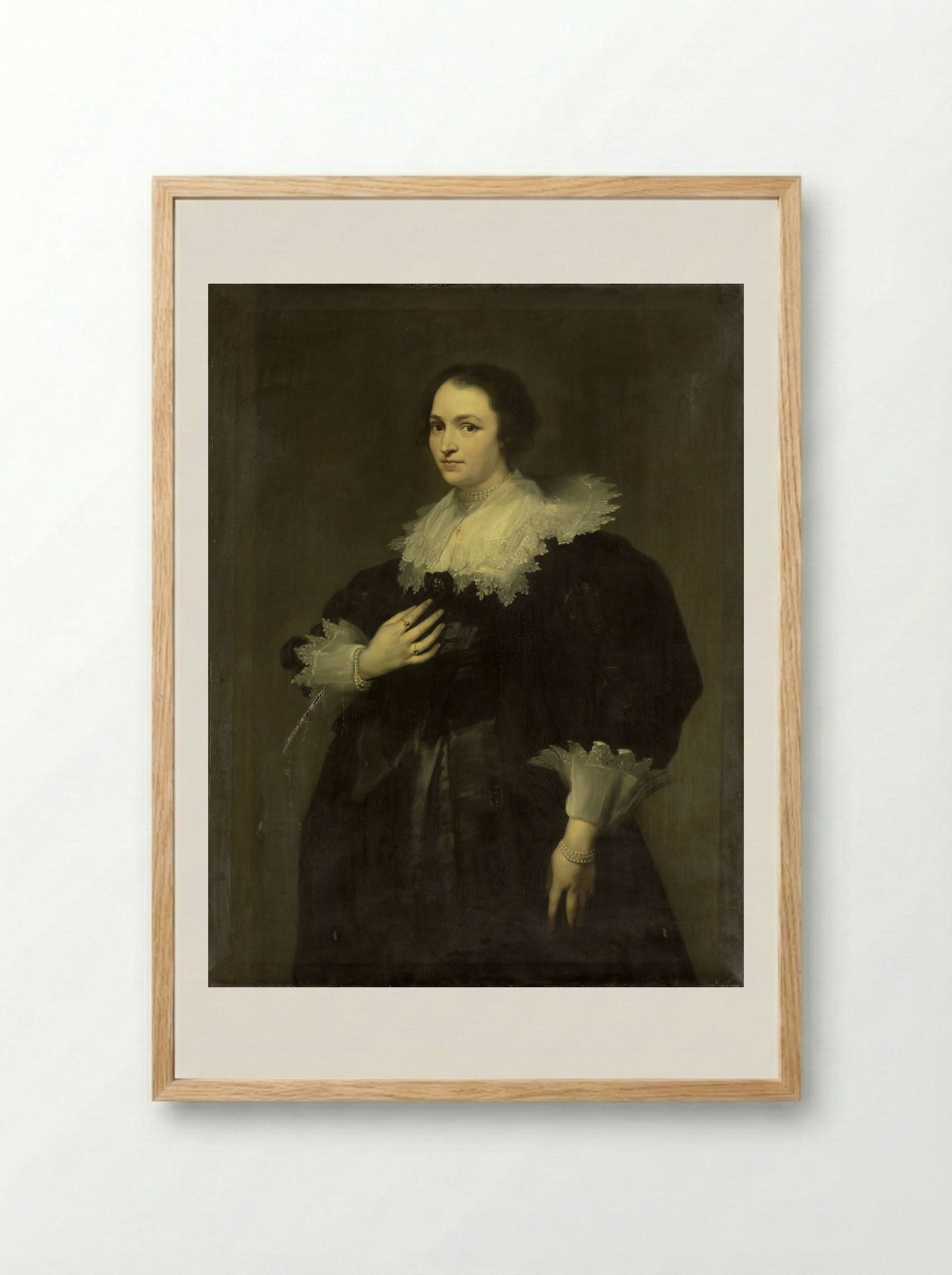 De vrouw van Sebastiaan Leerse - Willem Bartel van der Kooi - Framed Print Wood
