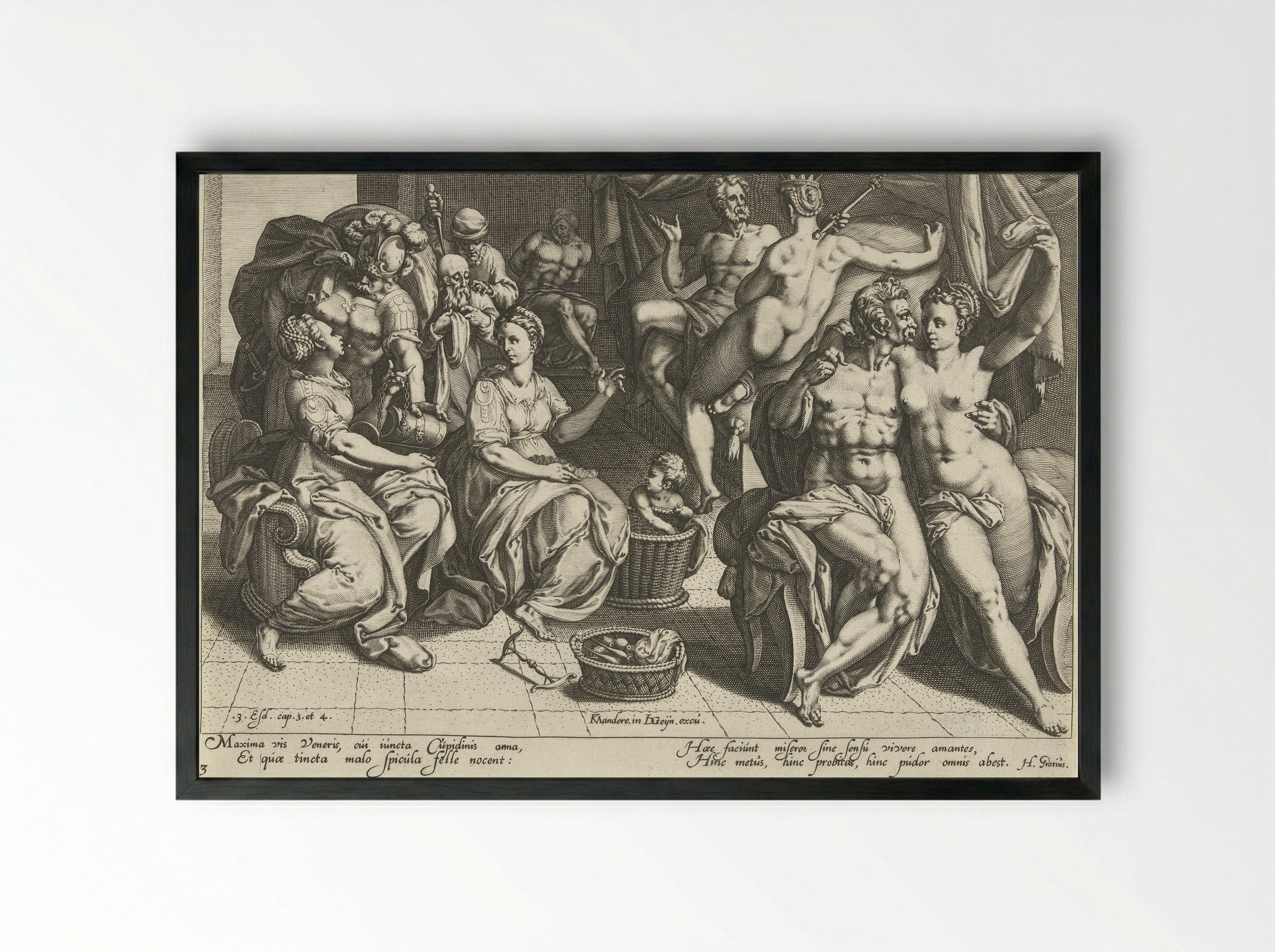 De vrouwen als heerser van de wereld - Zacharias Dolendo - Framed Print Black