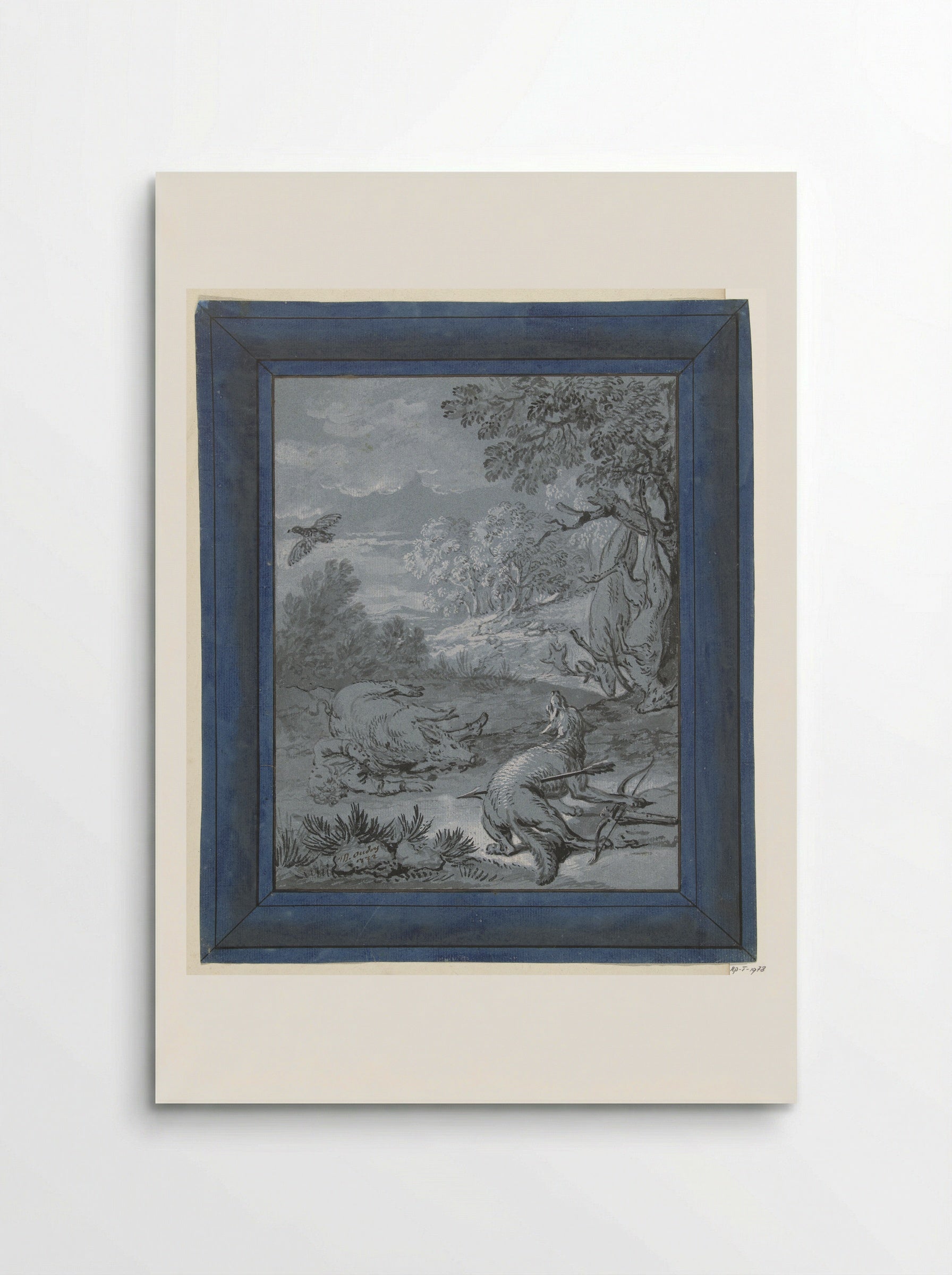 De wolf en de jager / Le Loup et le Chasseur - Jean-Baptiste Oudry - Poster