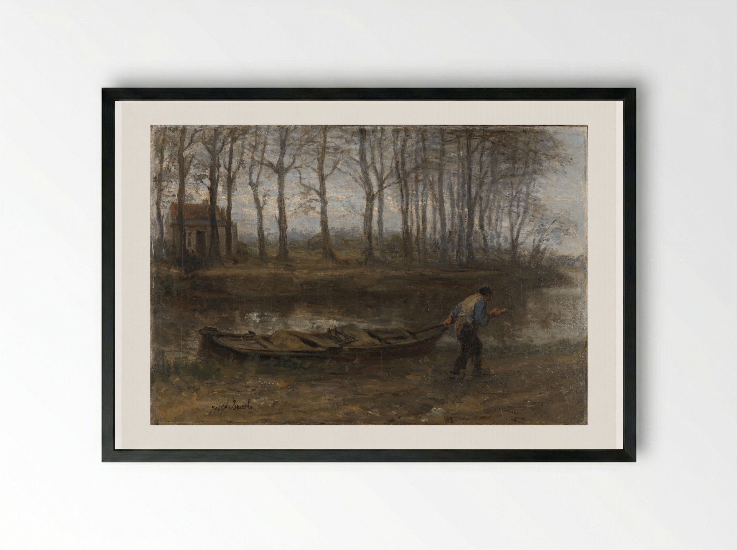 De zandschipper - Jozef Israëls - Framed Print Black
