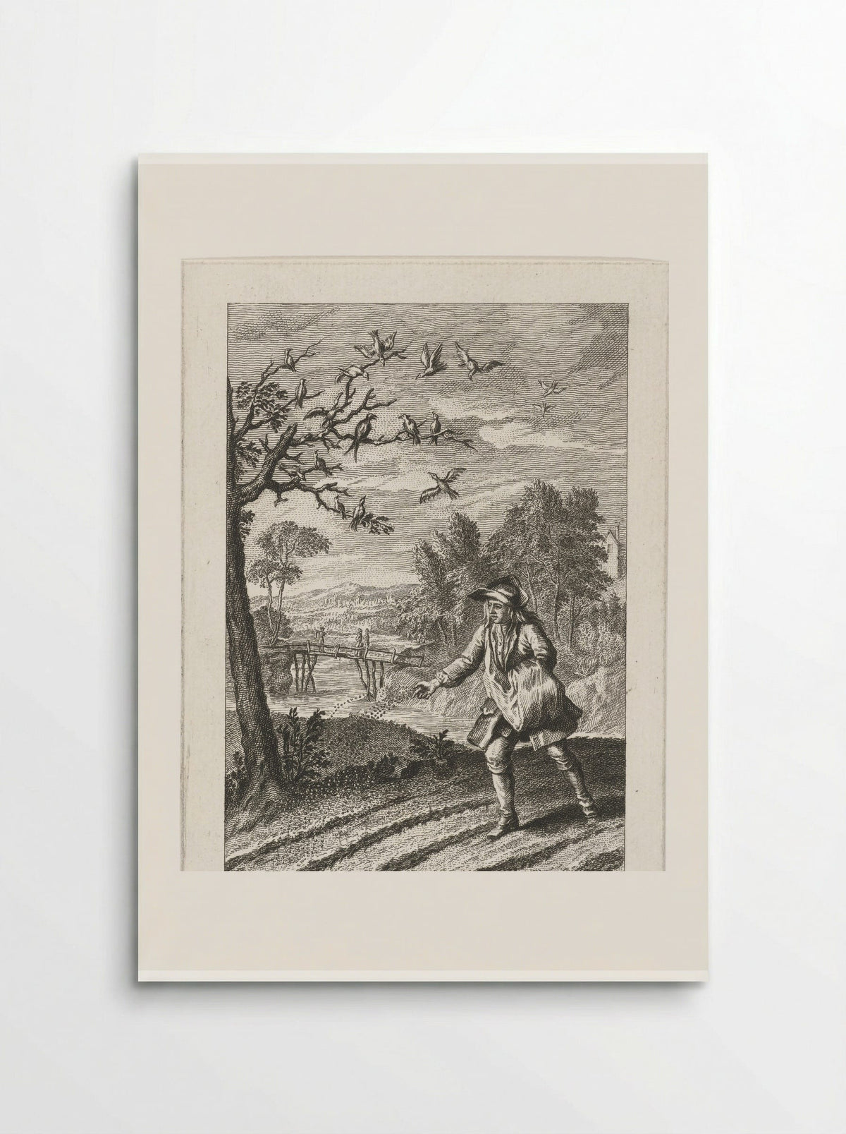 De zwaluwen en de vogeltjes - Abraham Delfos - Poster