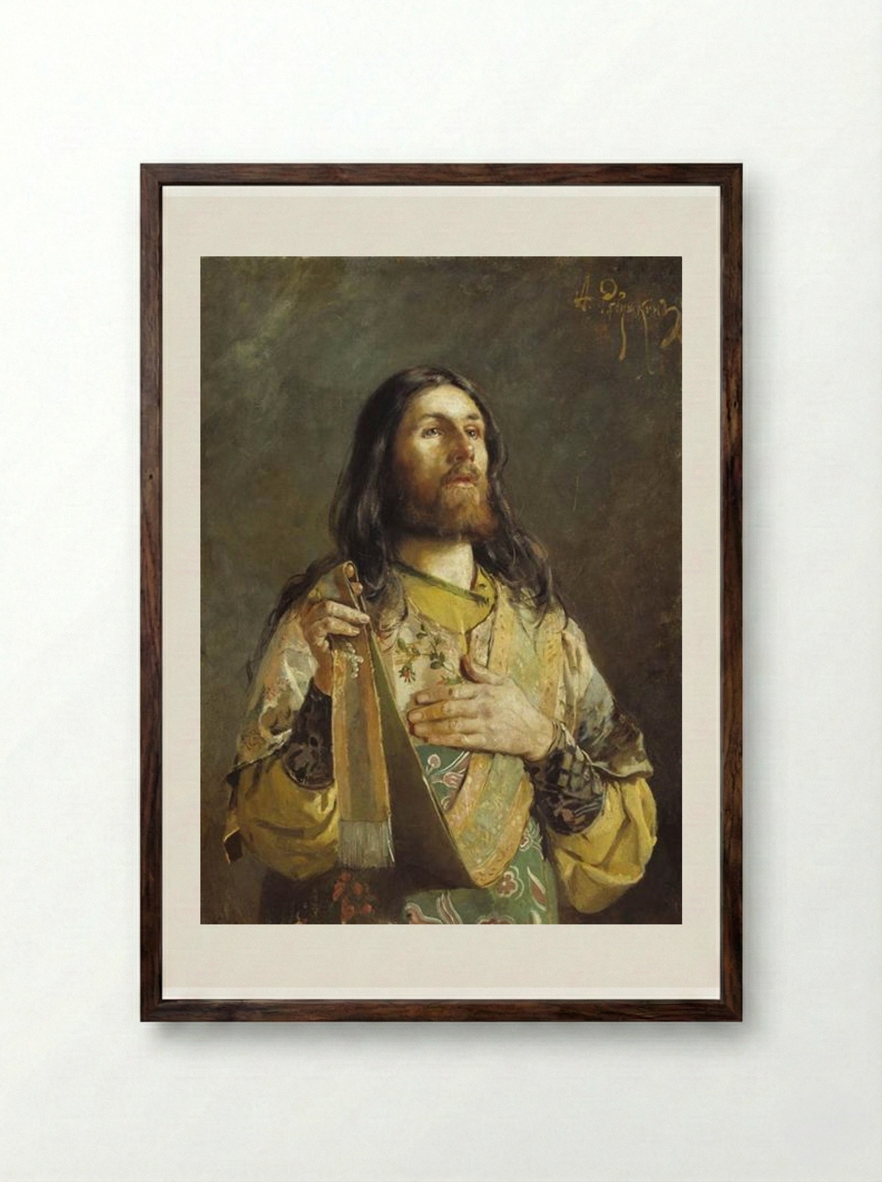 Deacon - Andrei Ryabushkin - Framed Print Dark Wood