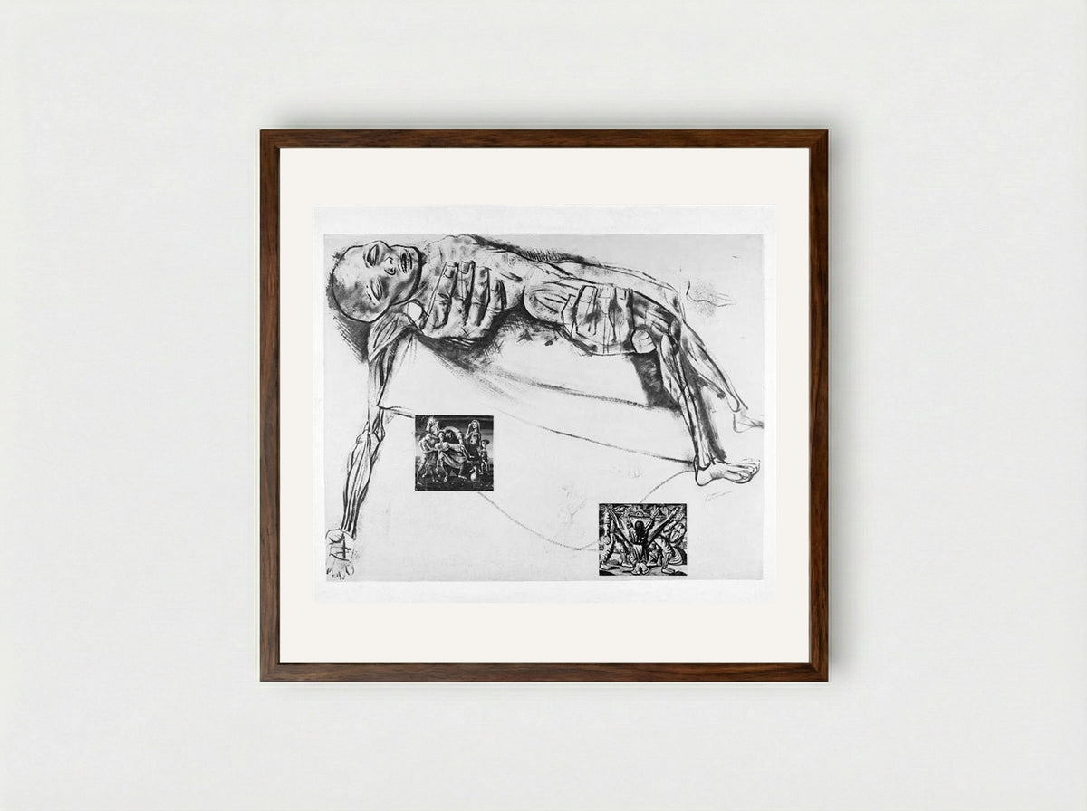 Dead Boy - Candido Portinari - Framed Print Dark Wood