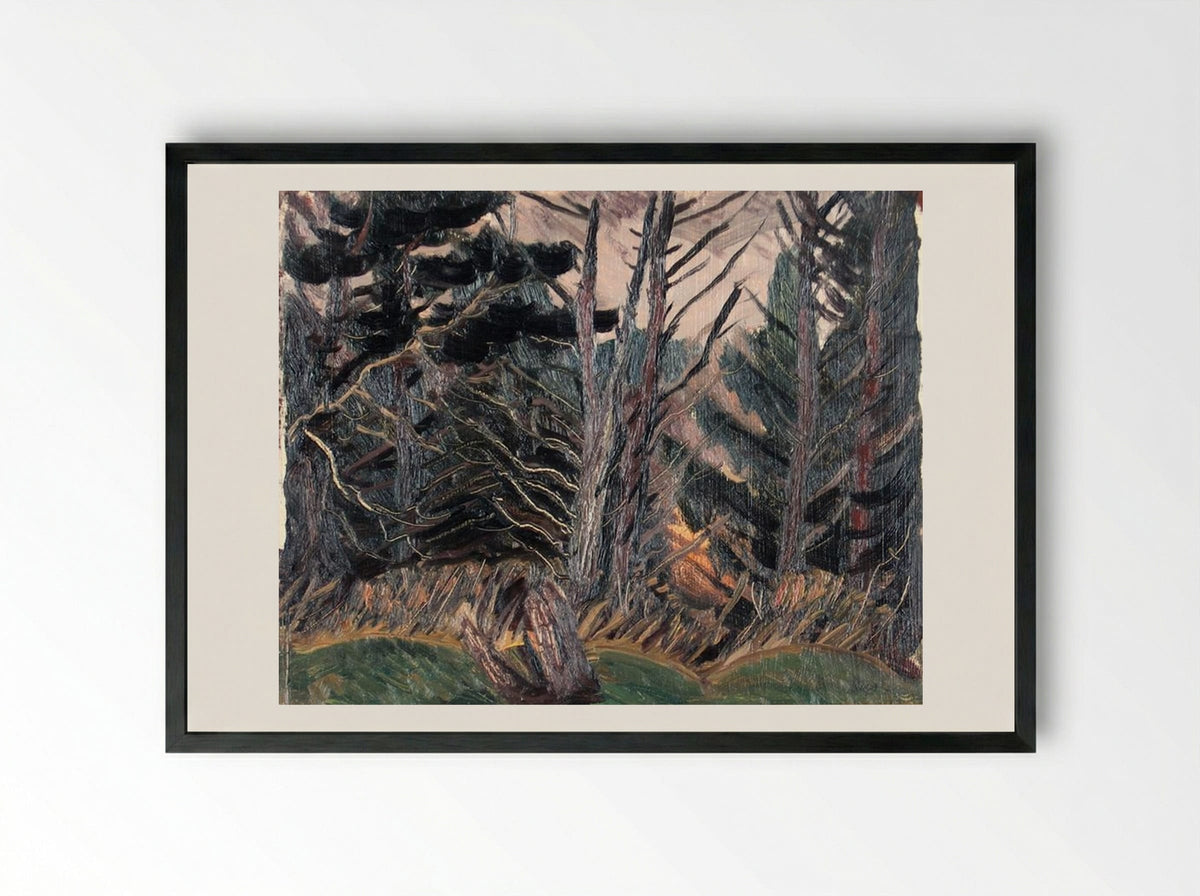 Dead Trees - Jack Bush - Framed Print Black