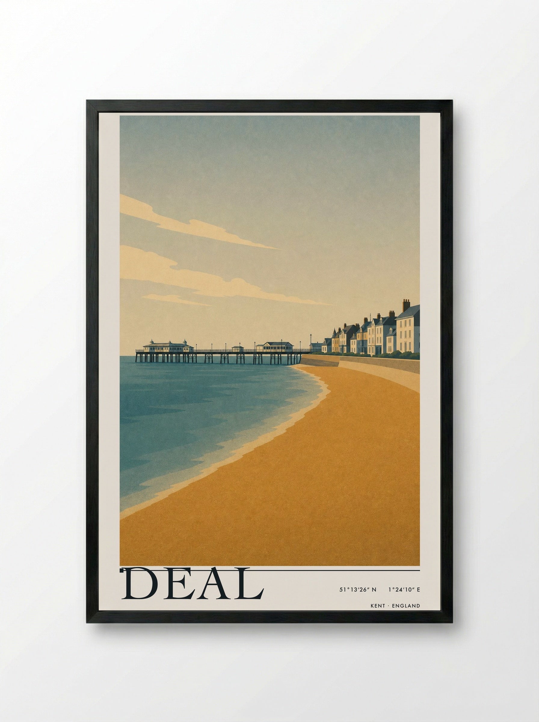 Deal Travel Poster - Framed Print Black