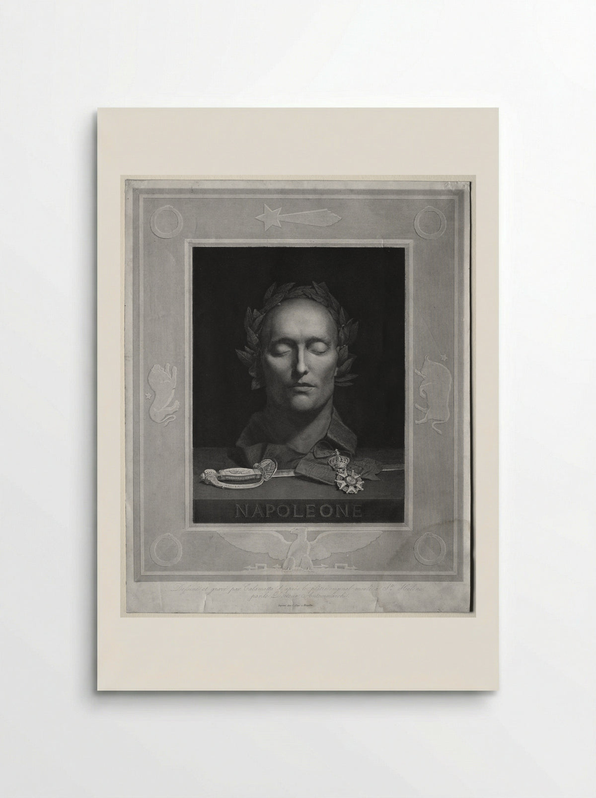 Death Mask of Napoleon - Luigi Calamatta - Poster