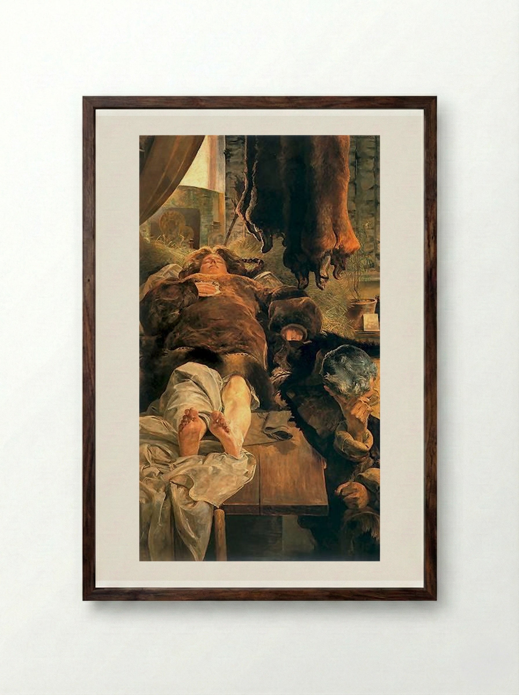 Death (Thanatos) - Jacek Malczewski - Framed Print Dark Wood