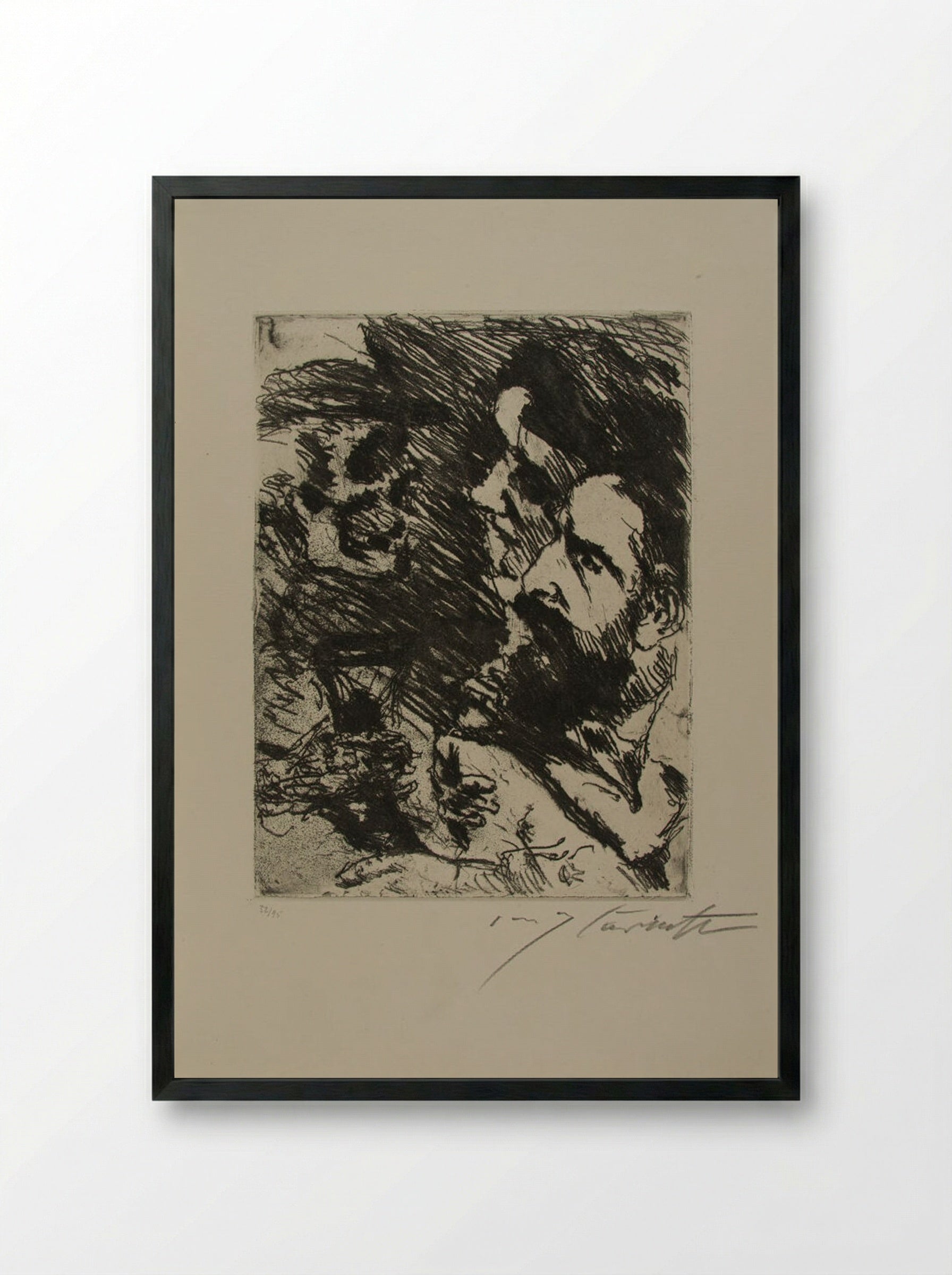 Death and the Couple - Lovis Corinth - Framed Print Black