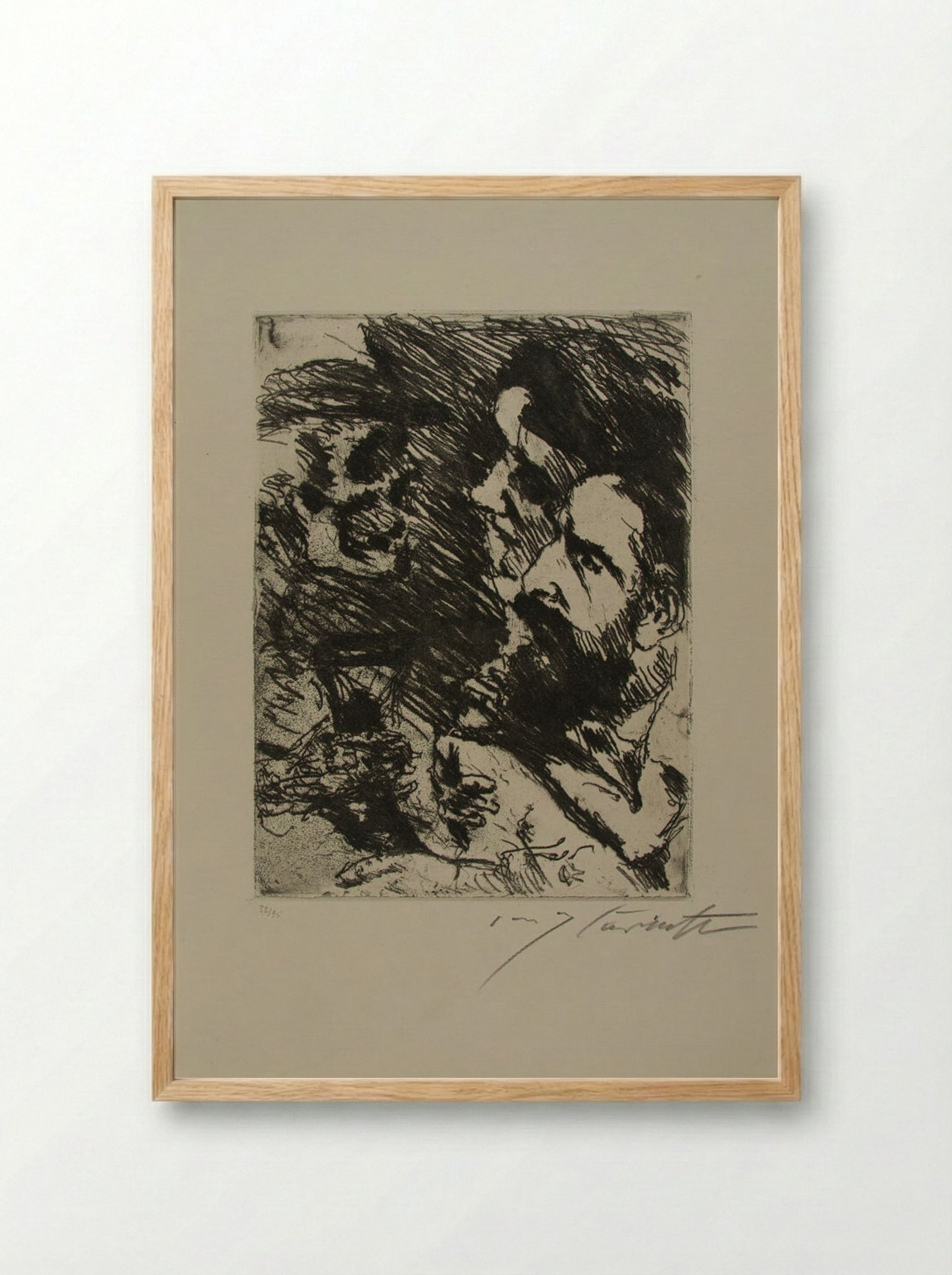 Death and the Couple - Lovis Corinth - Framed Print Wood