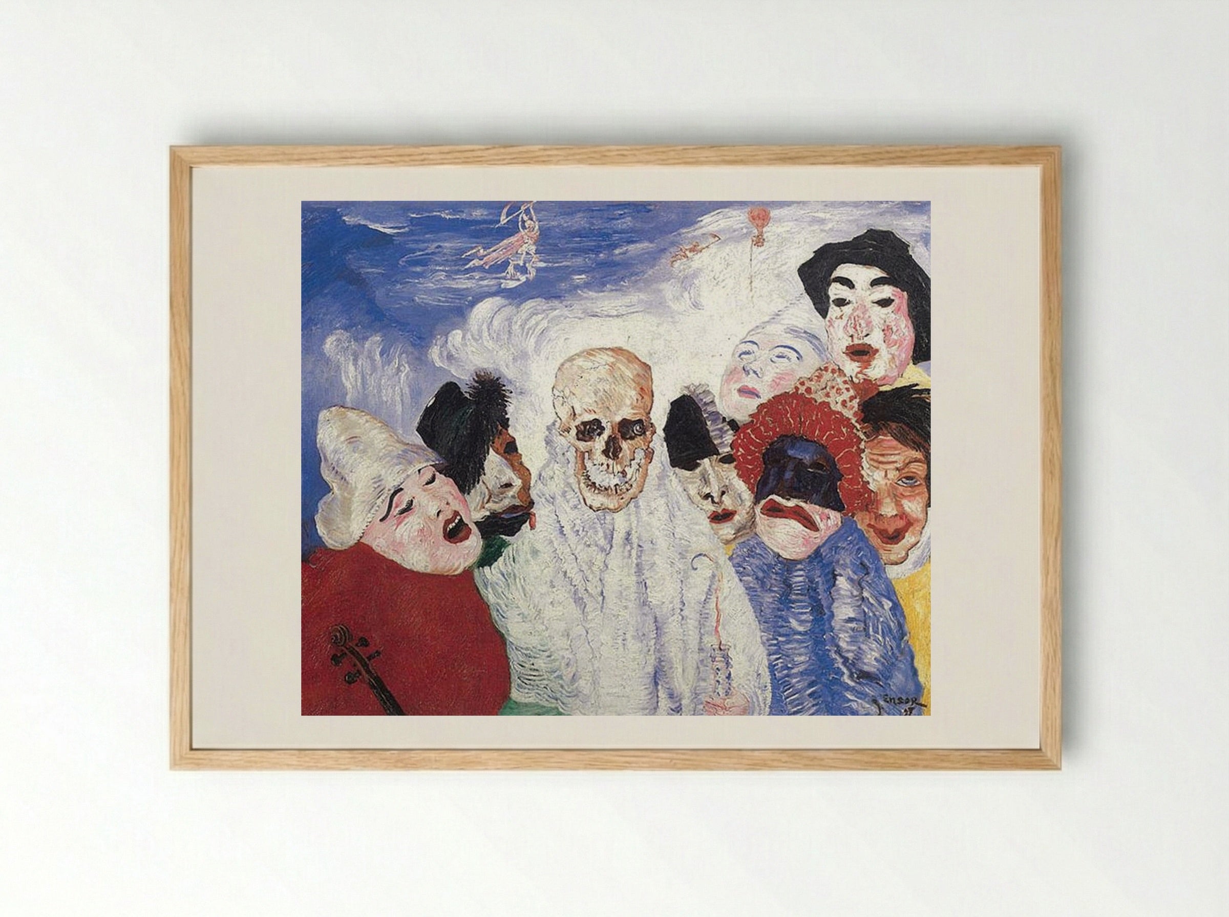 Death and the Masks - James Ensor - Framed Print Wood