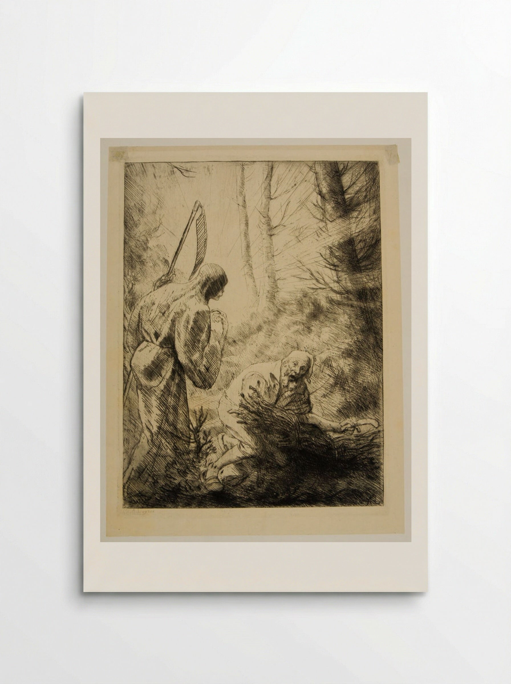 Death and the Woodcutter - Alphonse Legros - Poster