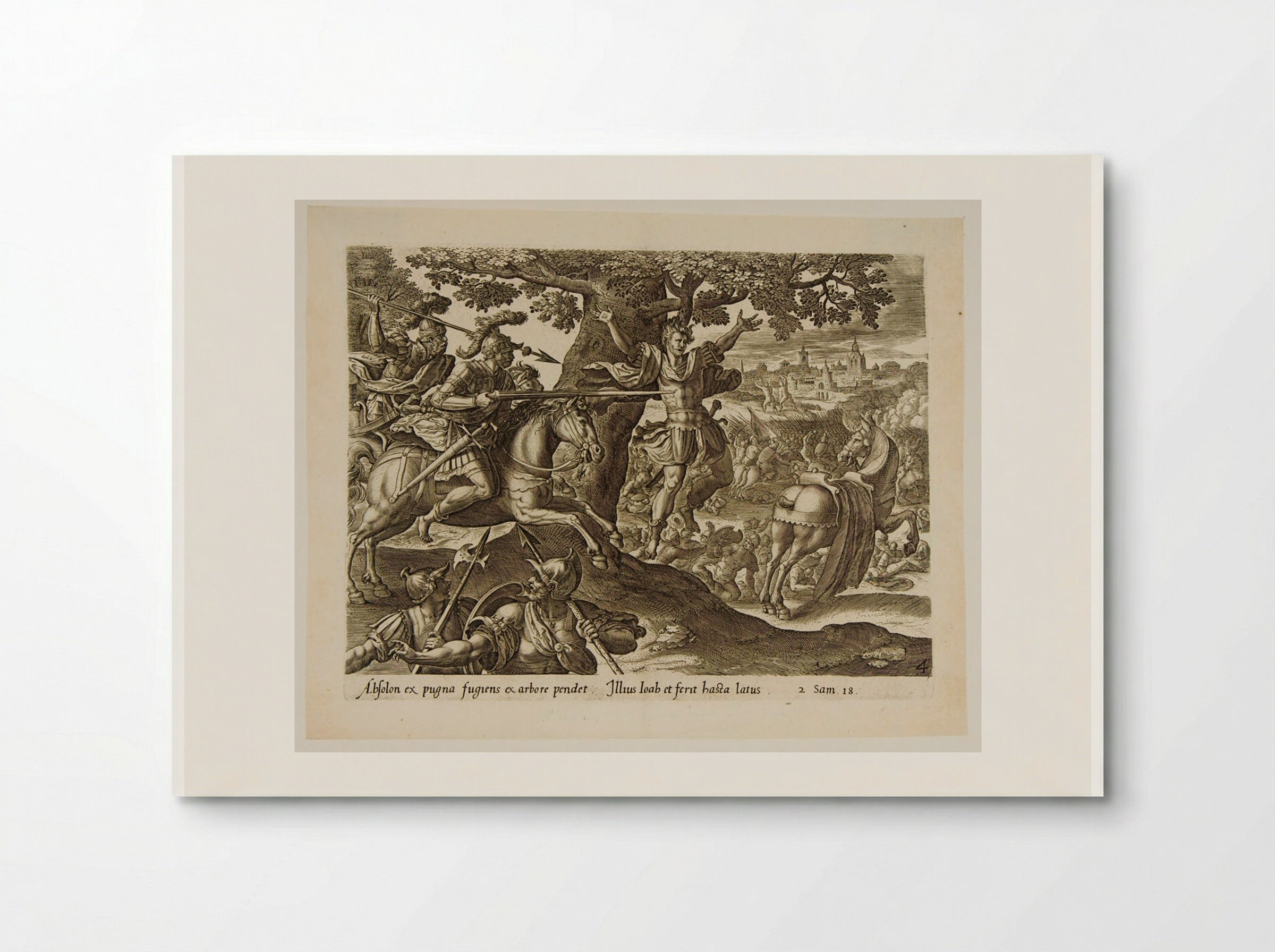 Death of Absalom - Johannes Wierix - Poster