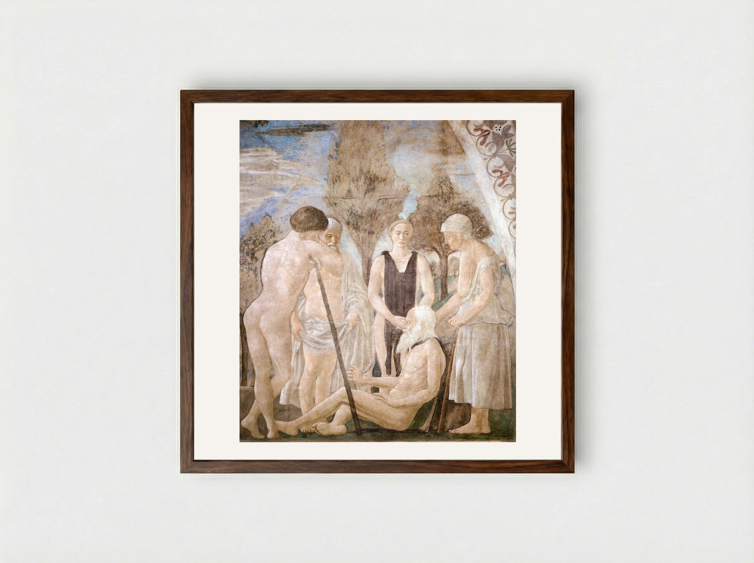 Death of Adam - Piero della Francesca - Framed Print Dark Wood