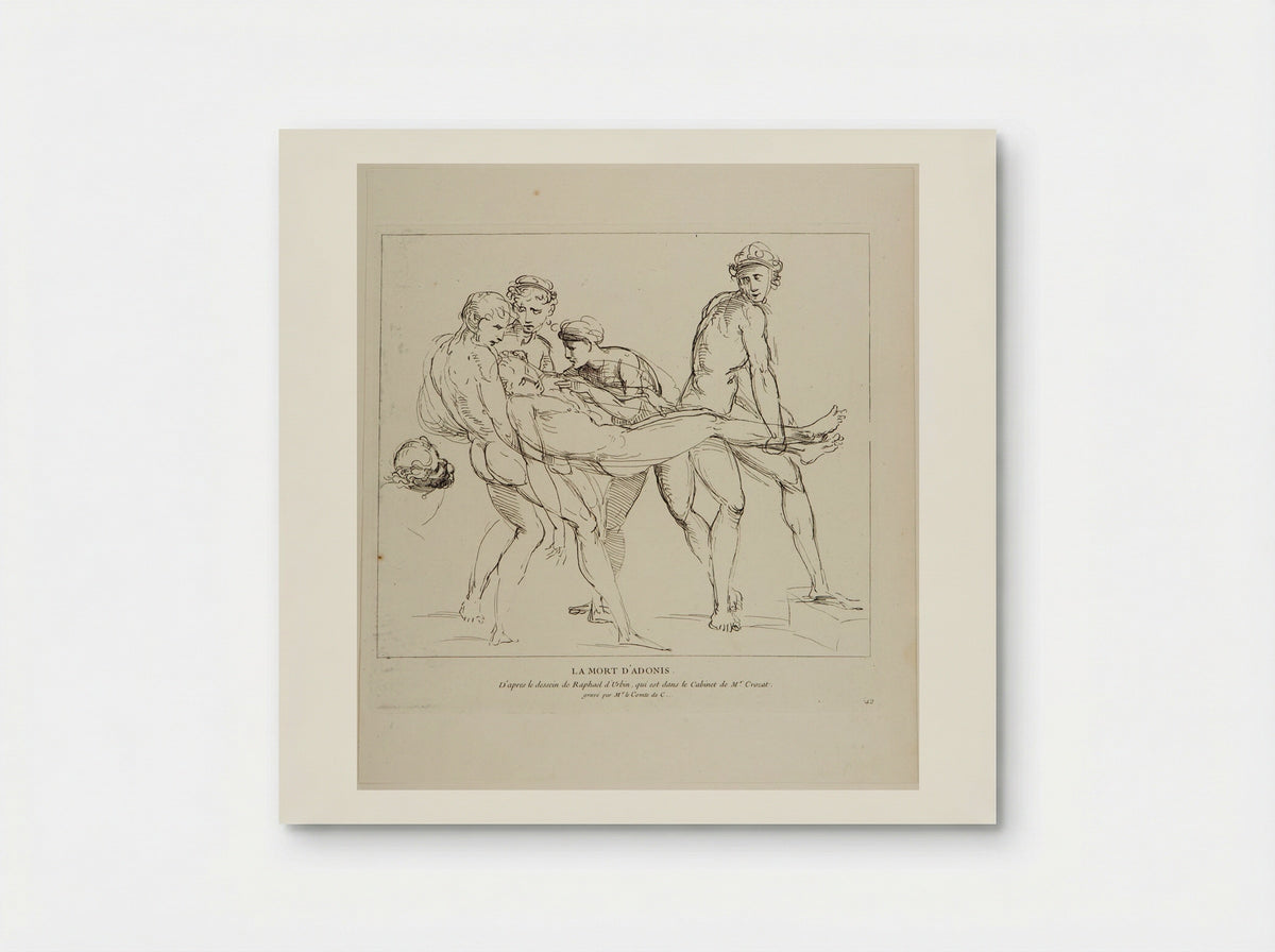 Death of Adonis (After Raphael) - Anne Claude Philippe de Thubières, Comte de Caylus - Poster