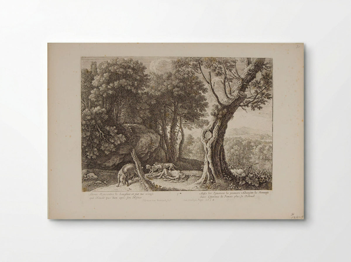 Death of Adonis - Herman van Swanevelt - Poster