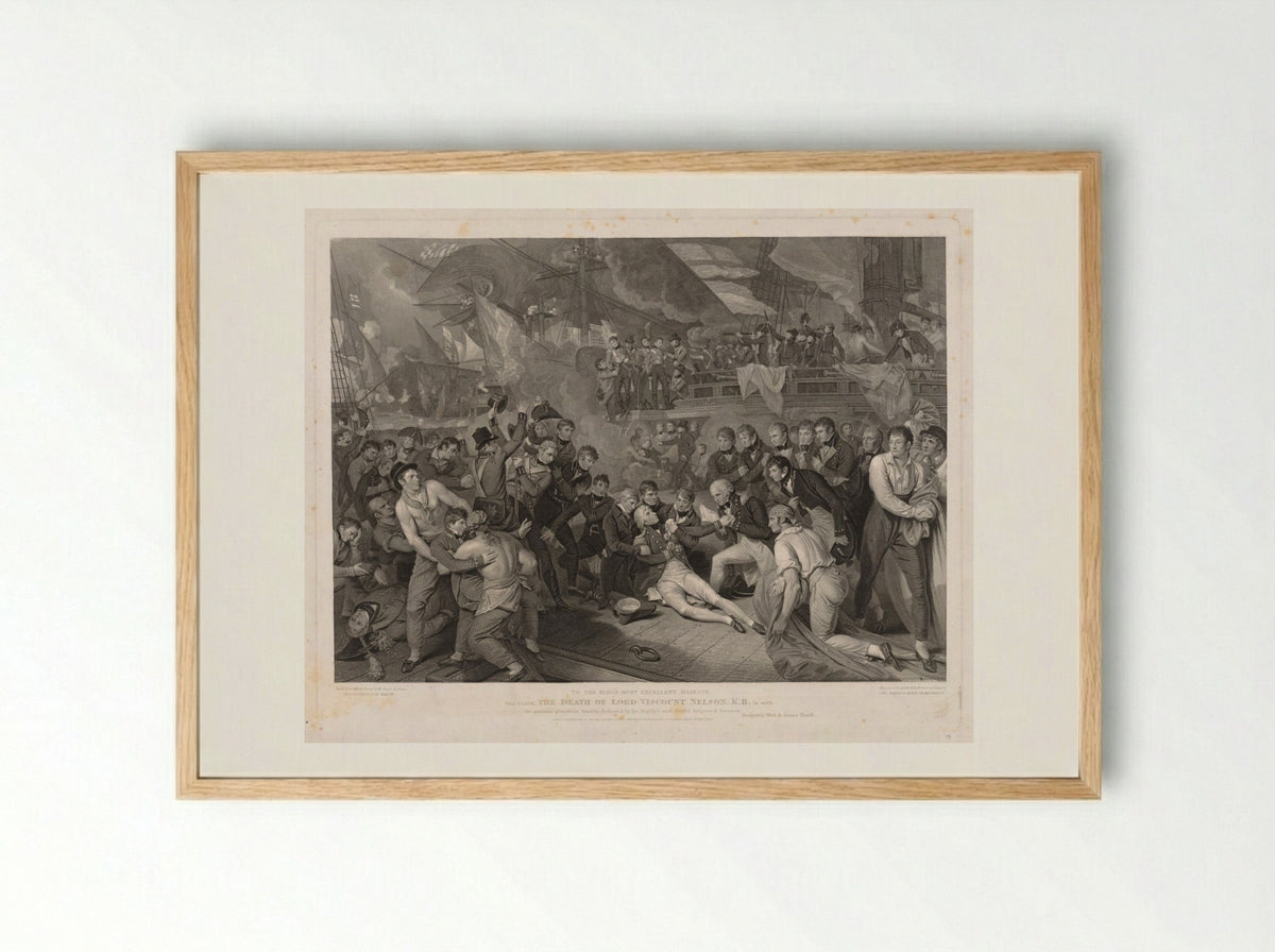 Death of Lord Nelson - James Heath - Framed Print Wood