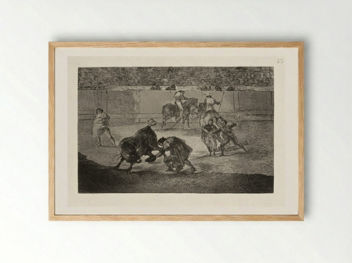 Death of Pepe Illo - Francisco José de Goya y Lucientes - Framed Print Wood
