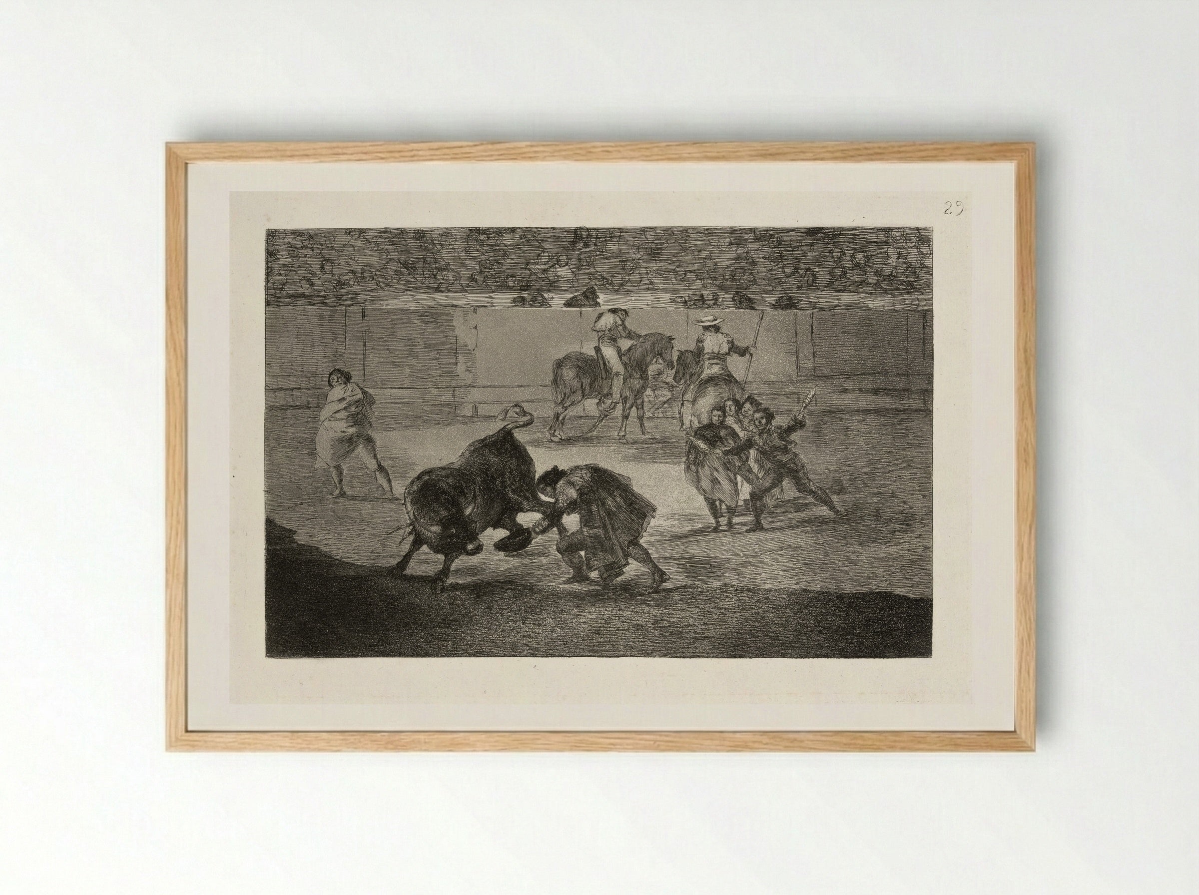 Death of Pepe Illo - Francisco José de Goya y Lucientes - Framed Print Wood