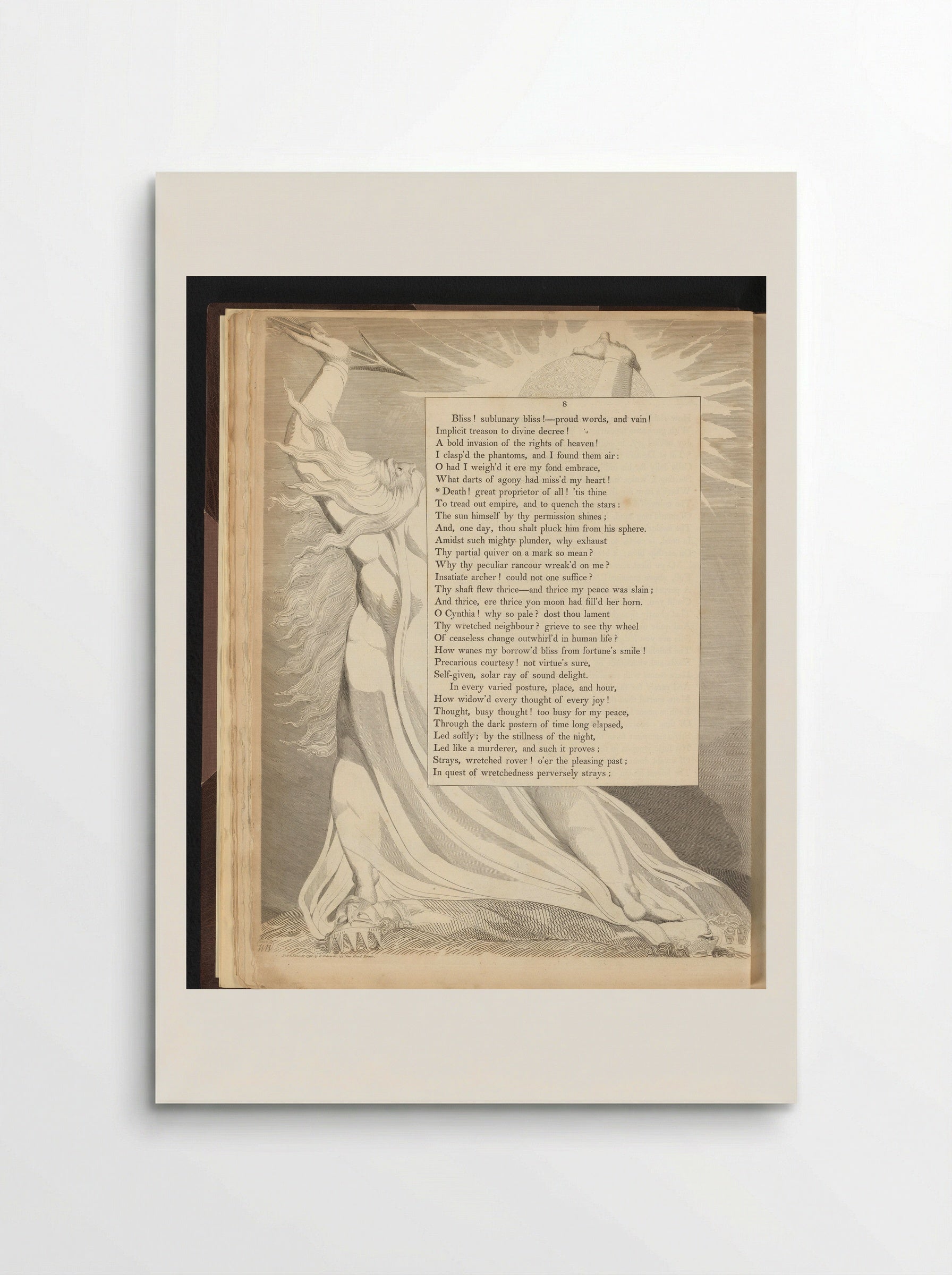 Death the Insatiate Archer - William Blake - Poster