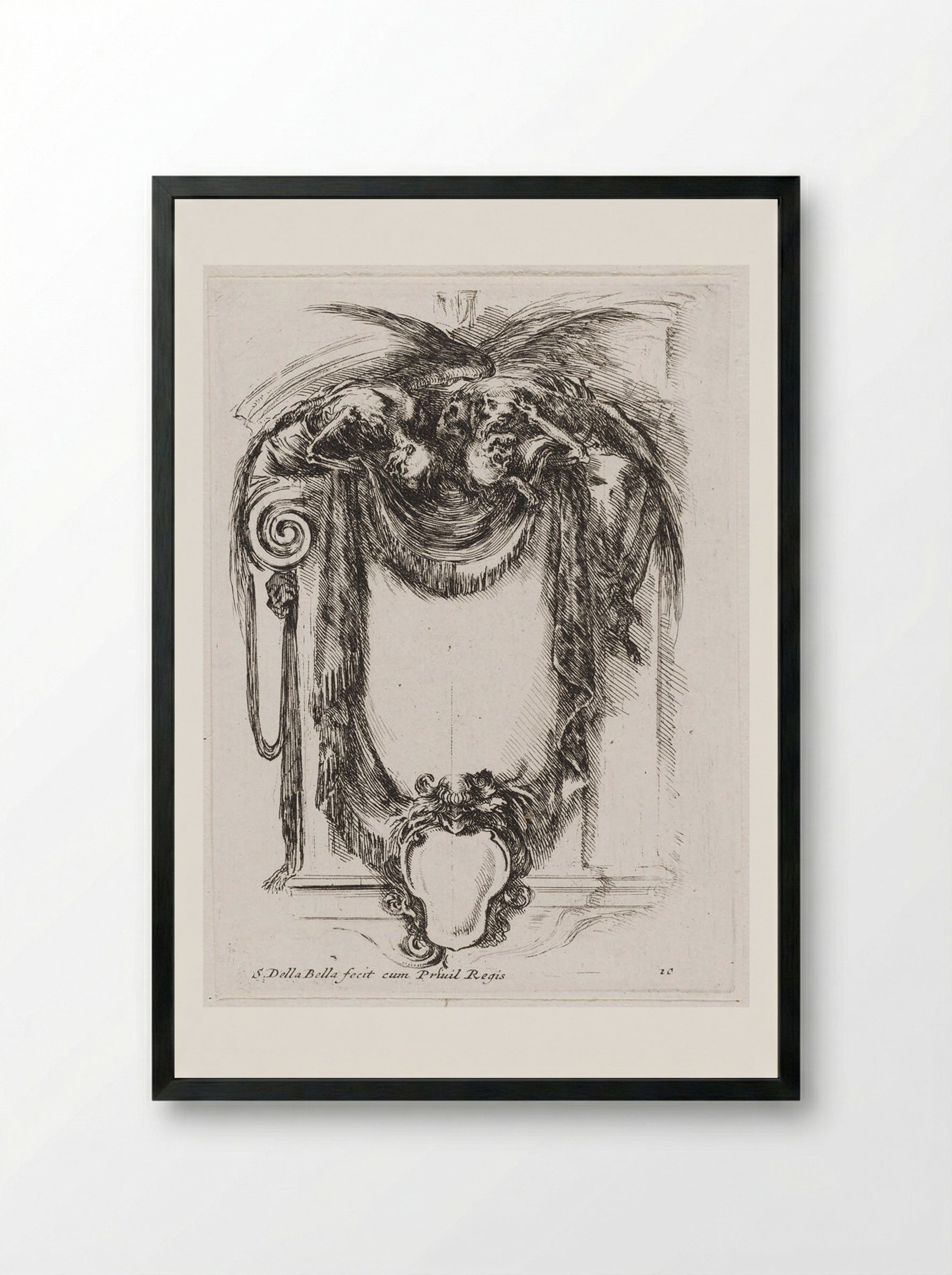 Decayed Corpses Ravaged by Time - Stefano Della Bella - Framed Print Black