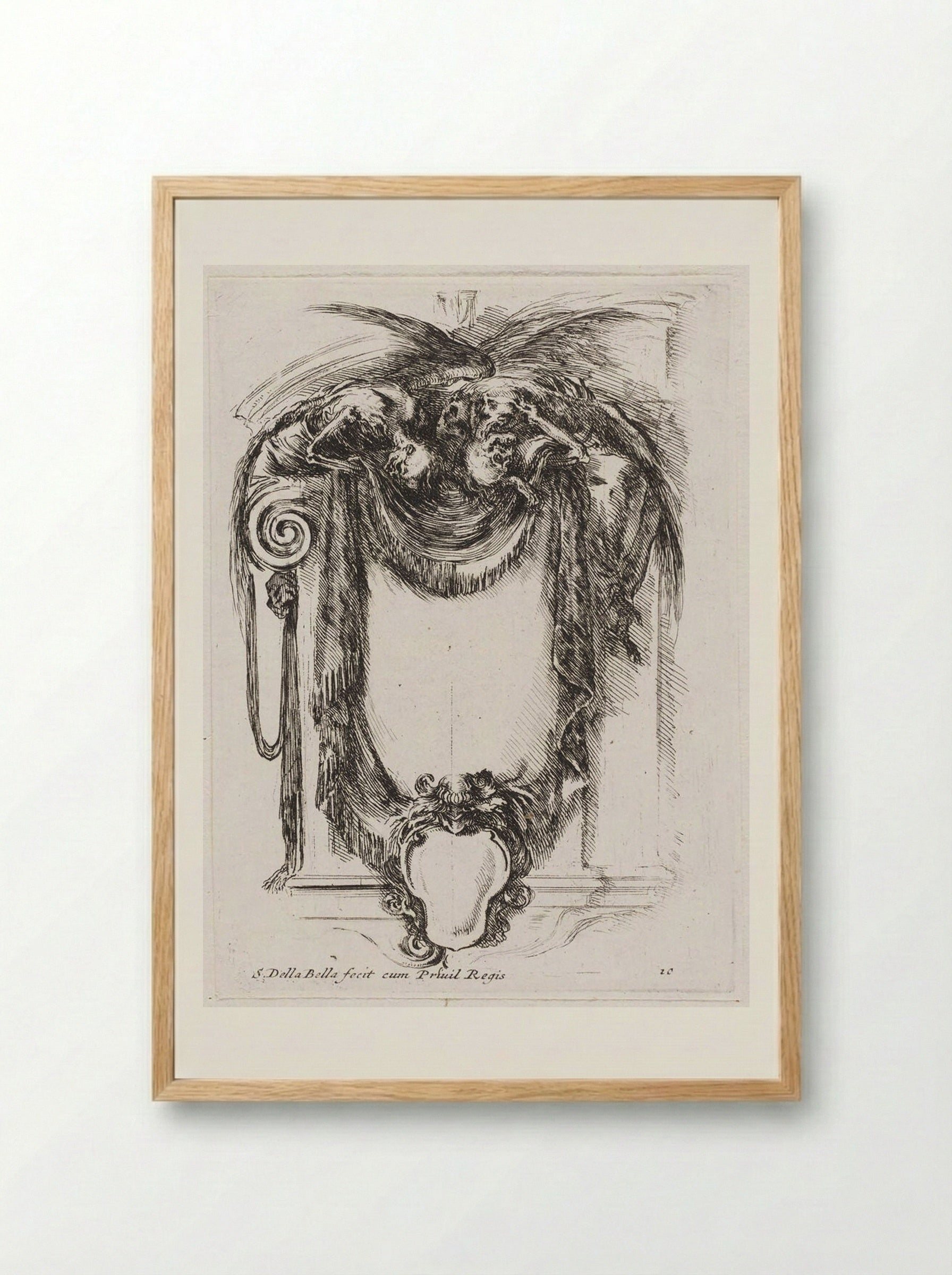 Decayed Corpses Ravaged by Time - Stefano Della Bella - Framed Print Wood