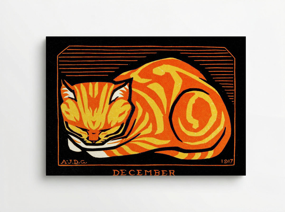 December Cat - Julie de Graag - Canvas