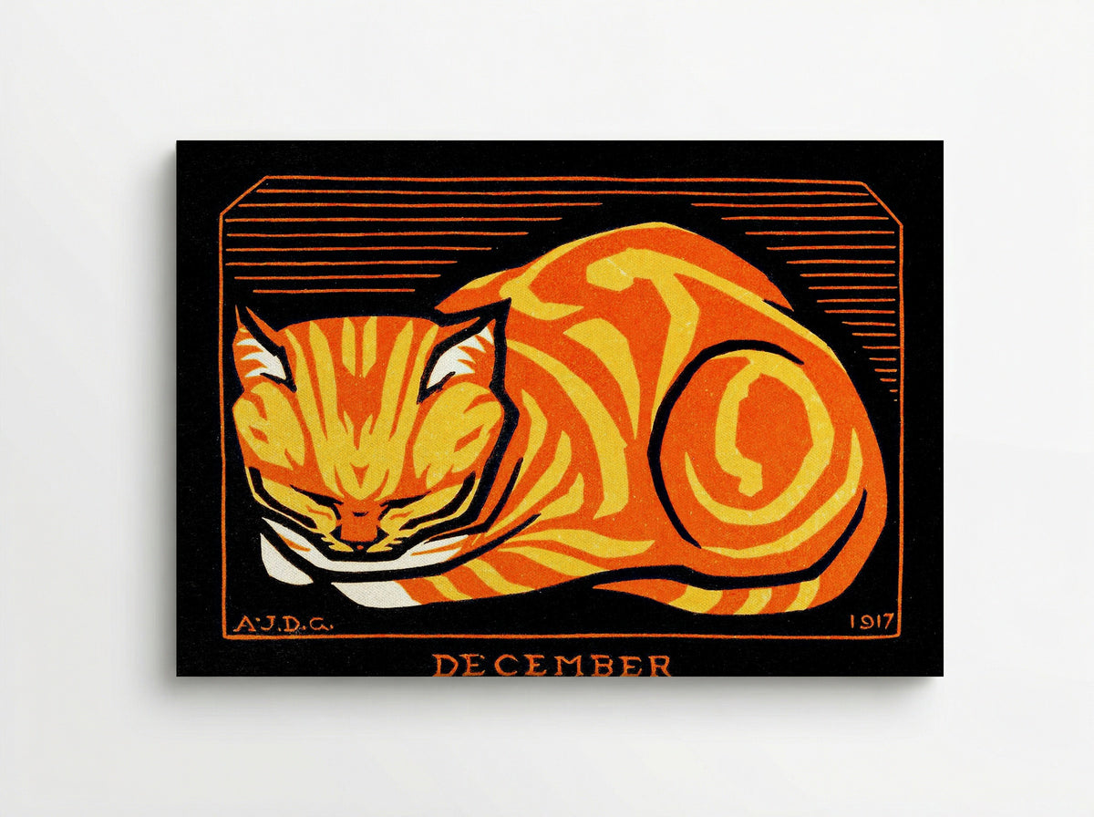December Cat - Julie de Graag - Canvas