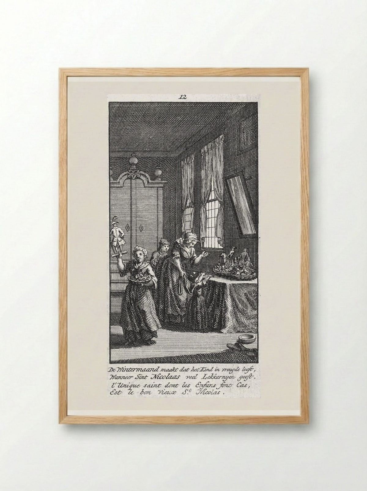 December: Sinterklaasavond - Jan Caspar Philips - Framed Print Wood