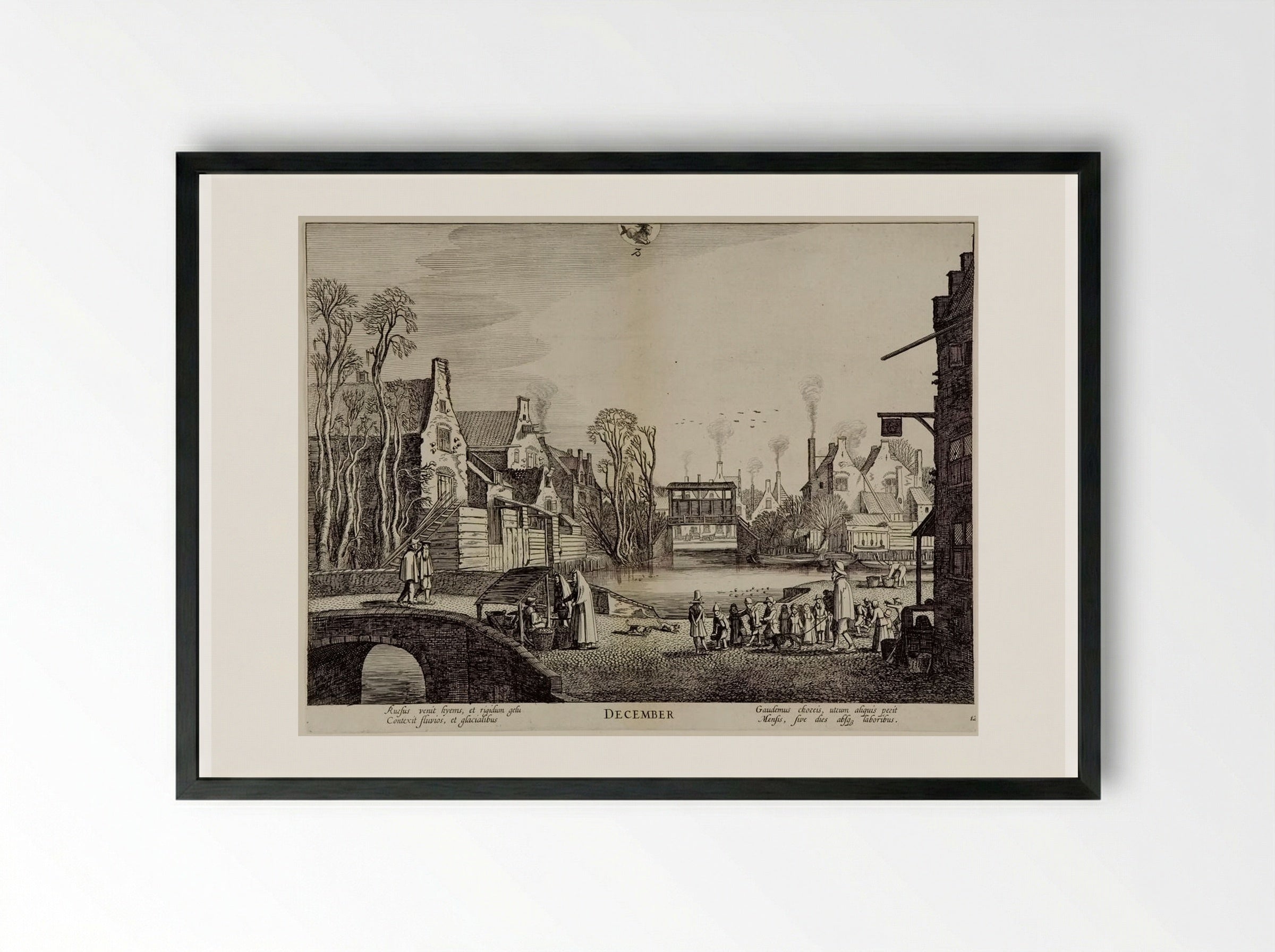 December - Jan van de Velde II - Framed Print Black