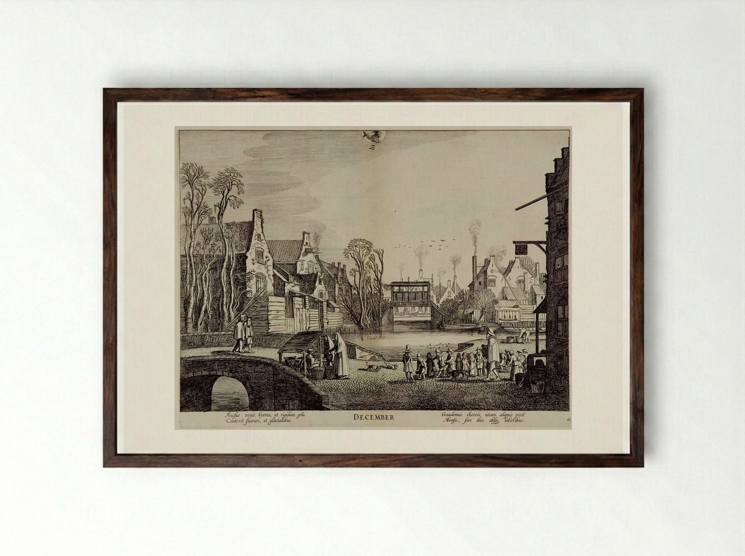 December - Jan van de Velde II - Framed Print Dark Wood