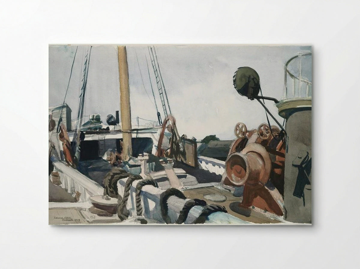 Deck of a Beam Trawler, Gloucester - Edward Hopper - Poster