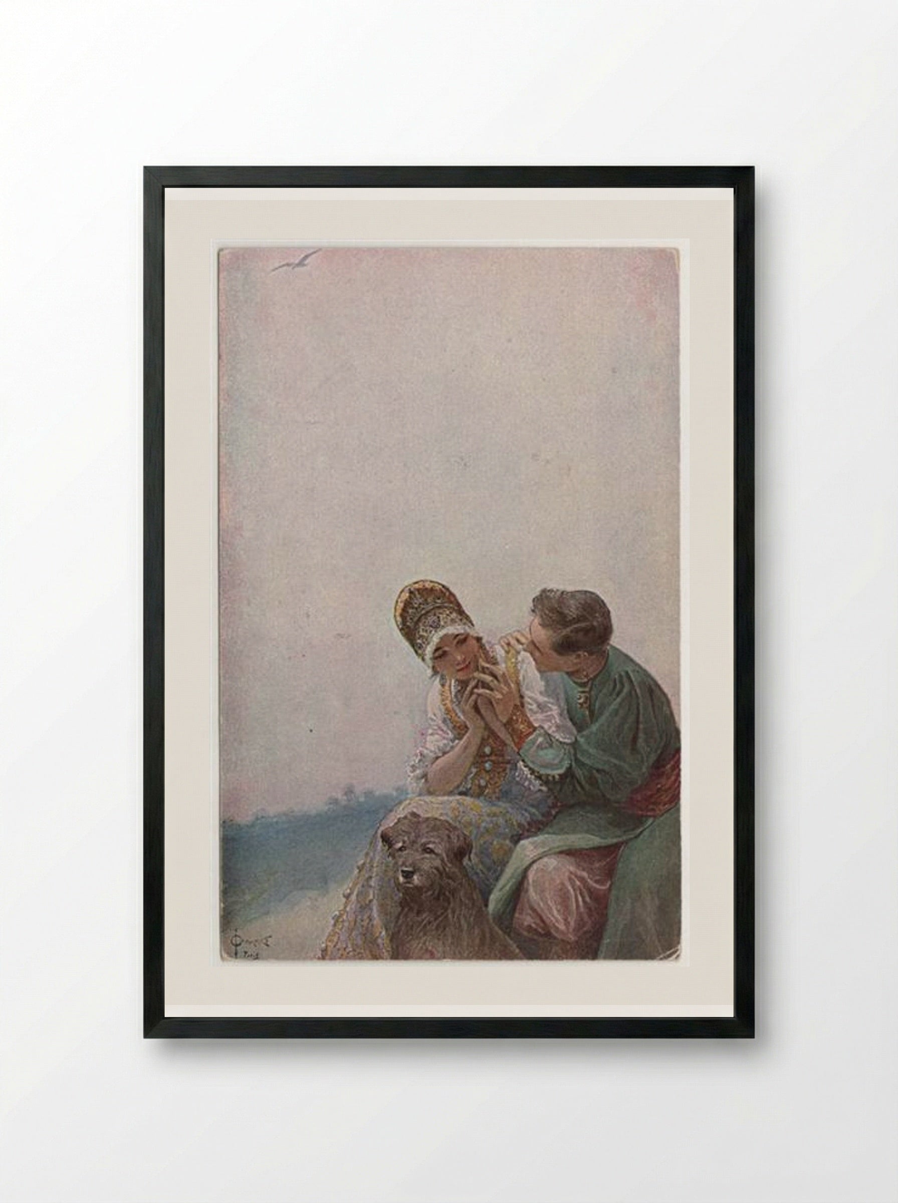 Declaration of Love - Sergey Solomko - Framed Print Black