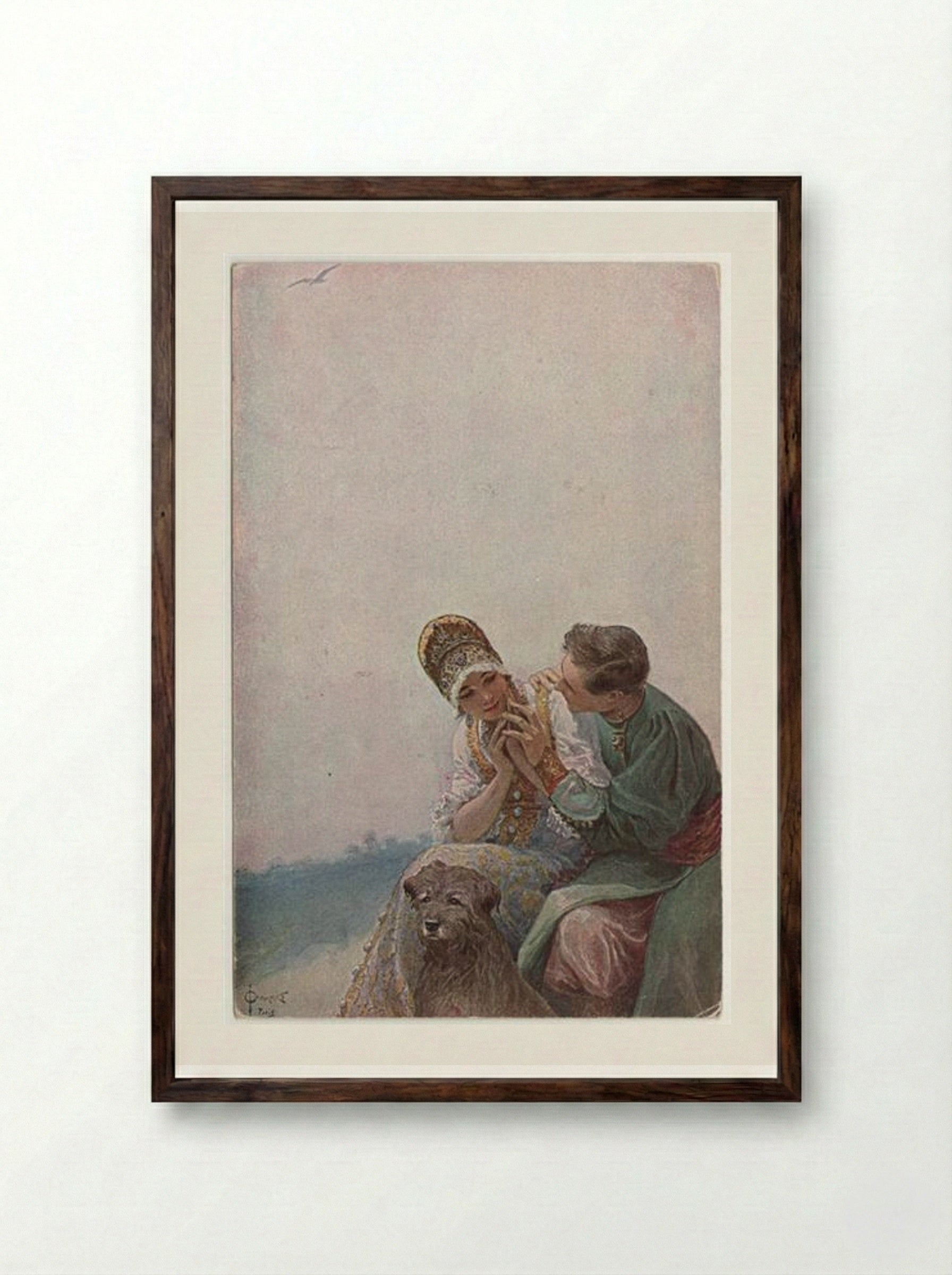 Declaration of Love - Sergey Solomko - Framed Print Dark Wood