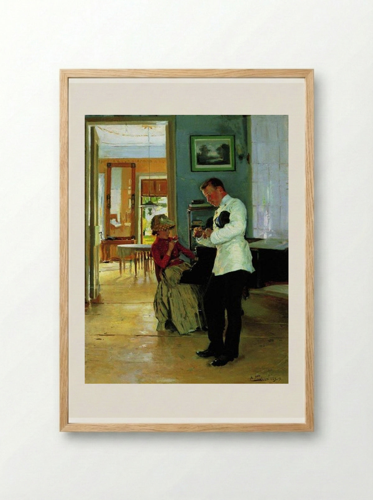 Declaration of Love - Vladimir Makovsky - Framed Print Wood