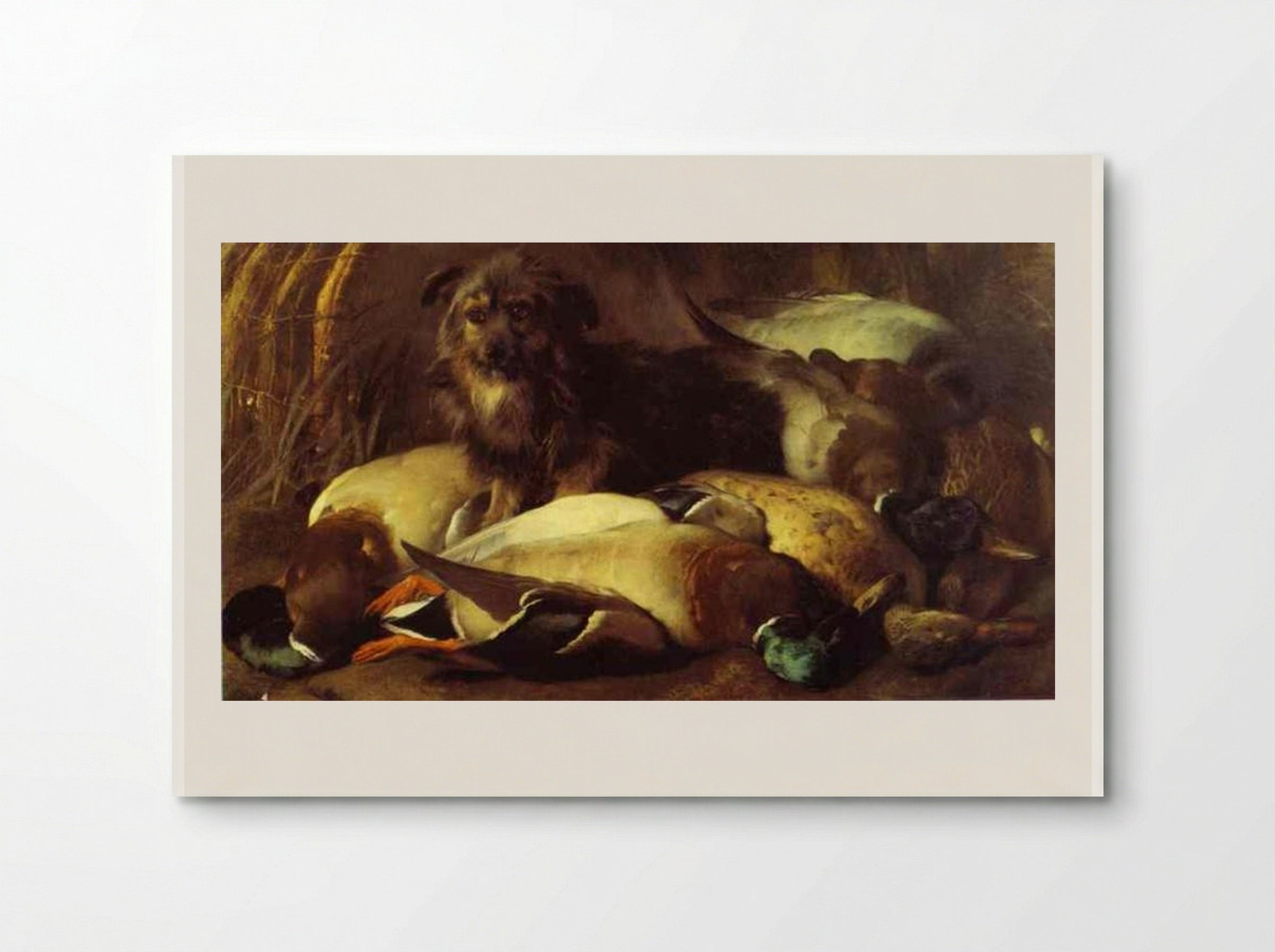 Decoyman's Dog and Duck - Edwin Henry Landseer - Poster