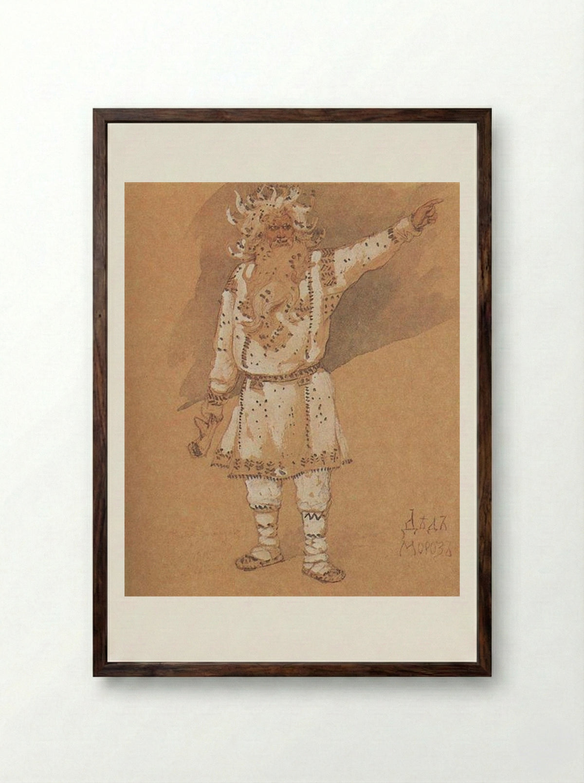 Ded Moroz - Viktor Vasnetsov - Framed Print Dark Wood