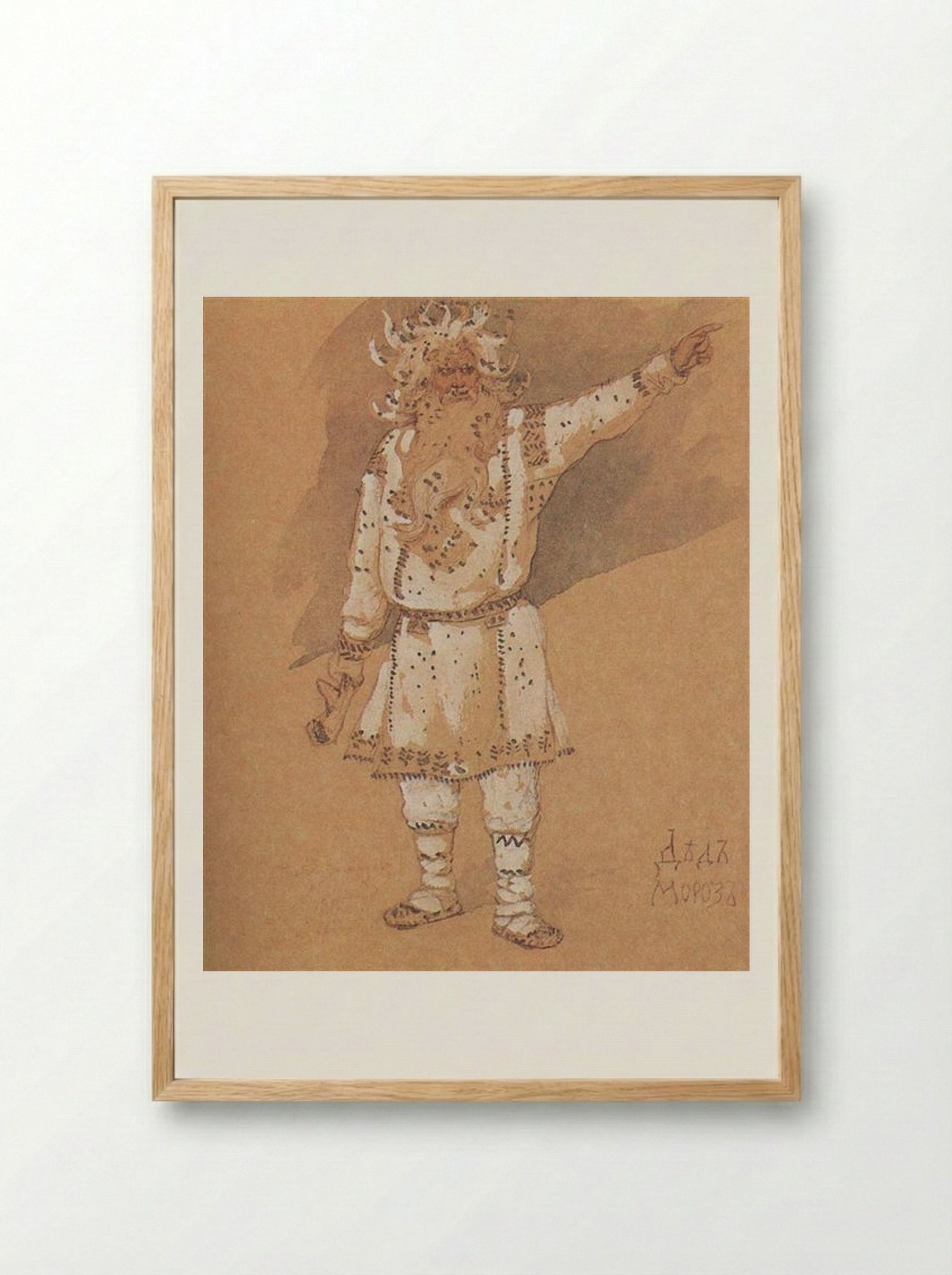 Ded Moroz - Viktor Vasnetsov - Framed Print Wood