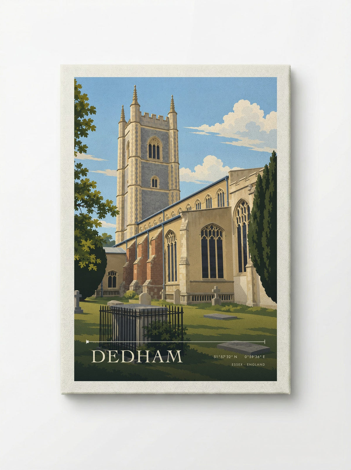 Dedham, Essex | Travel Poster - Canvas