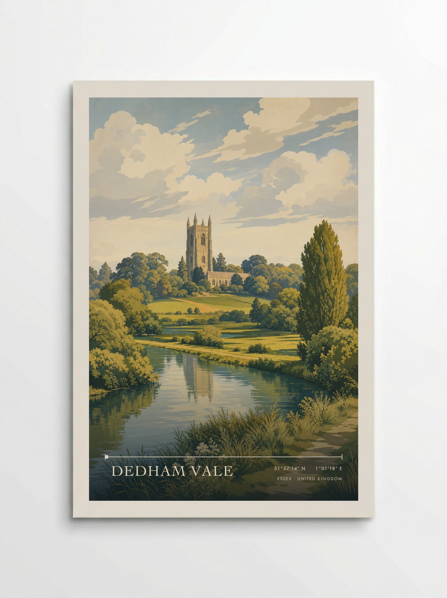 Dedham Vale Essex United Kingdom Travel Poster - Poster